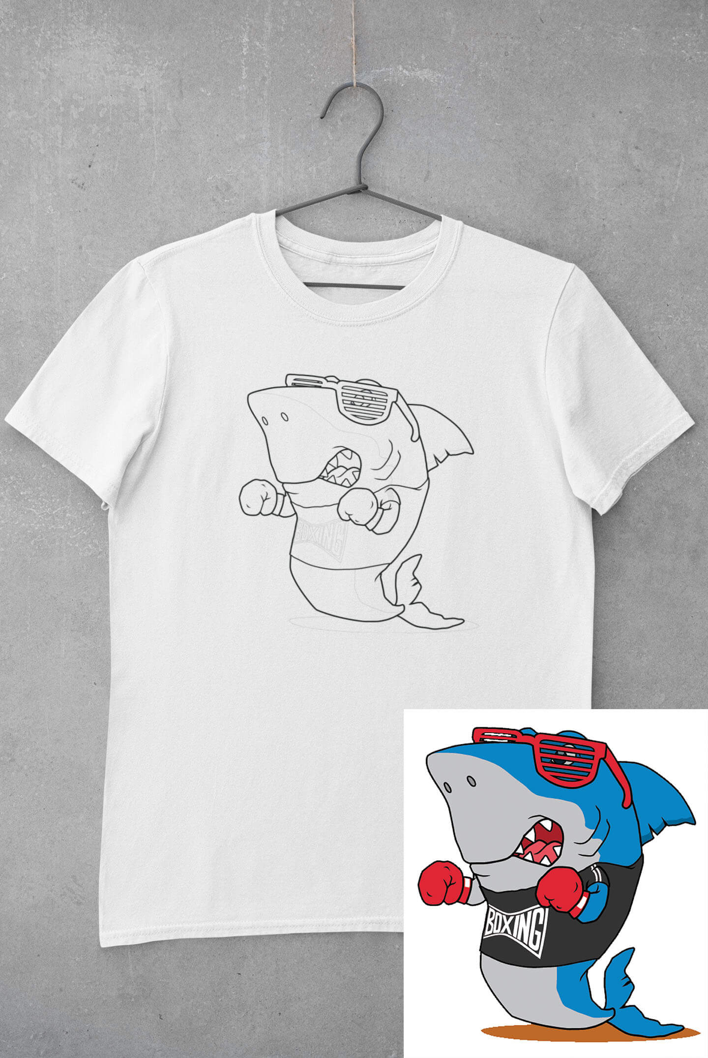 Dětské tričko vymaluj si Boxing Velikost: 134