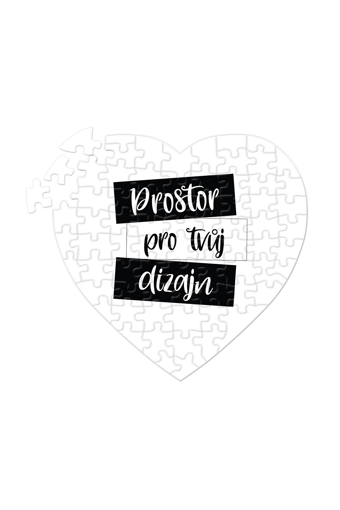 Puzzle s vlastním potiskem Puzzle: Puzzle ve tvaru srdce na magnet