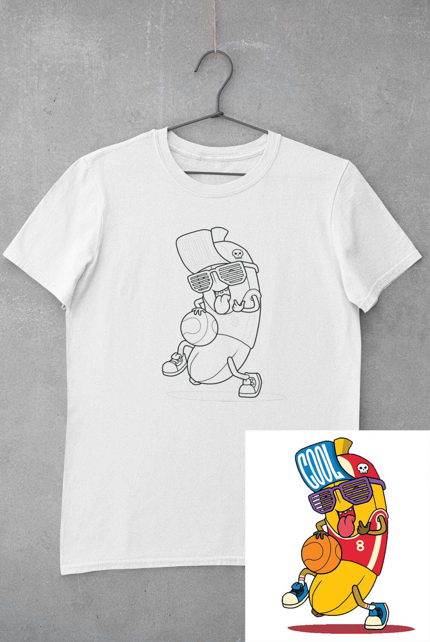 Dětské tričko vymaluj si Cool Velikost: 122