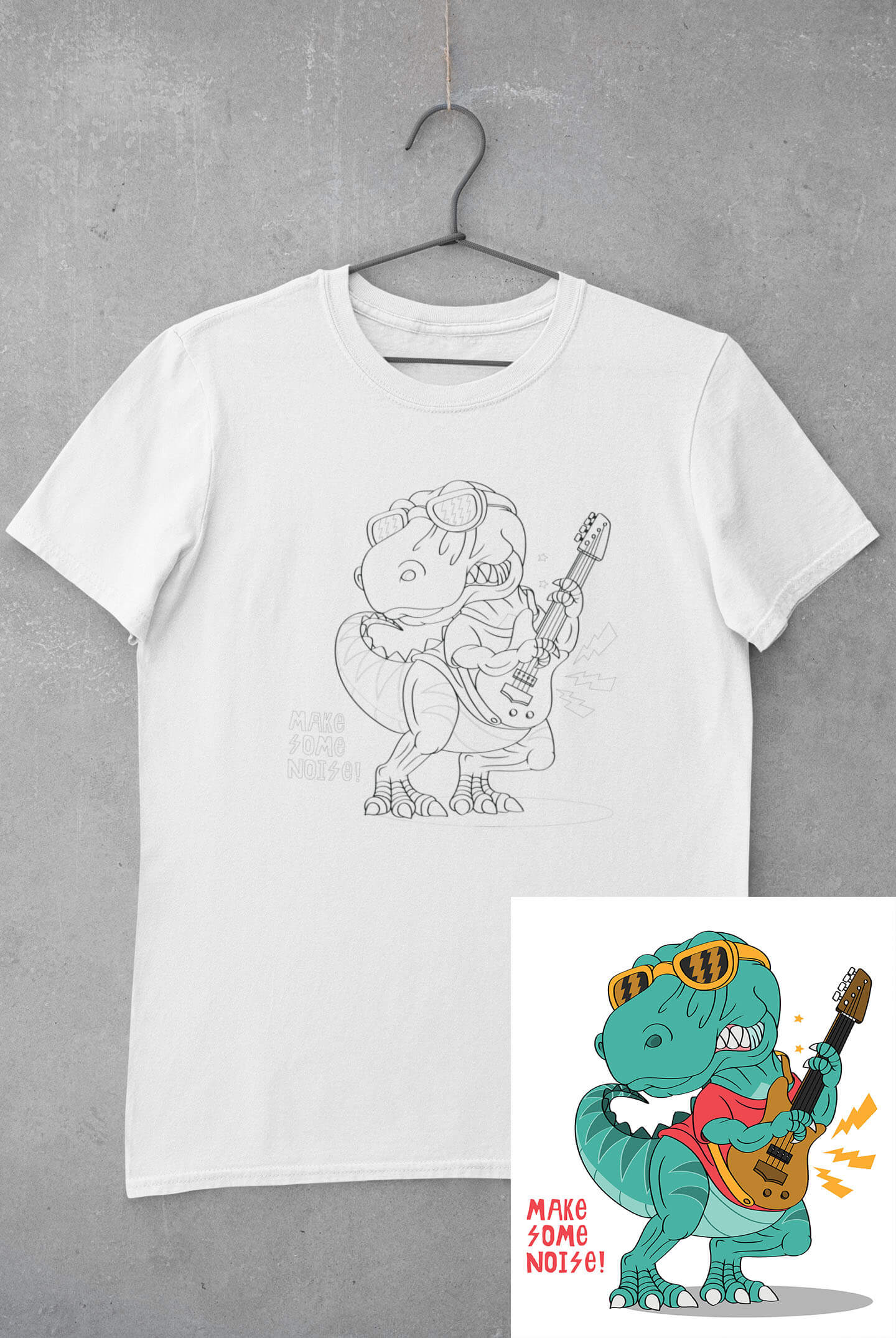 Dětské triko vymaluj si Make some noise Velikost: 134