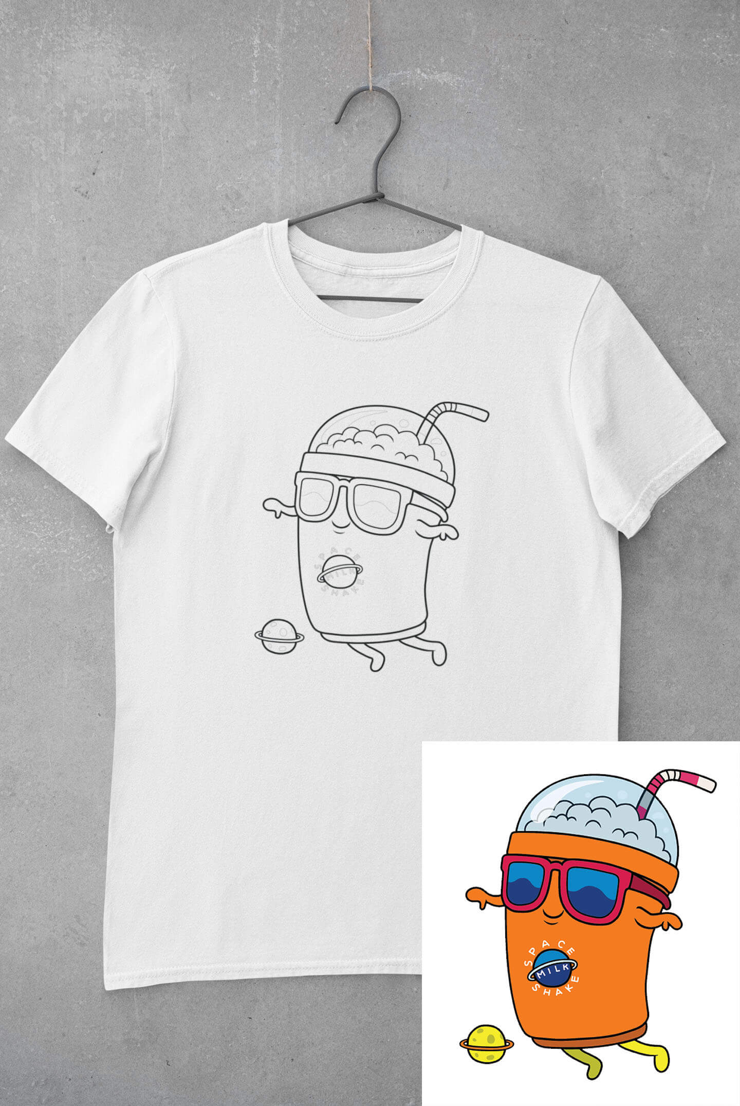 Dětské triko vymaluj si Milkshake Velikost: 134