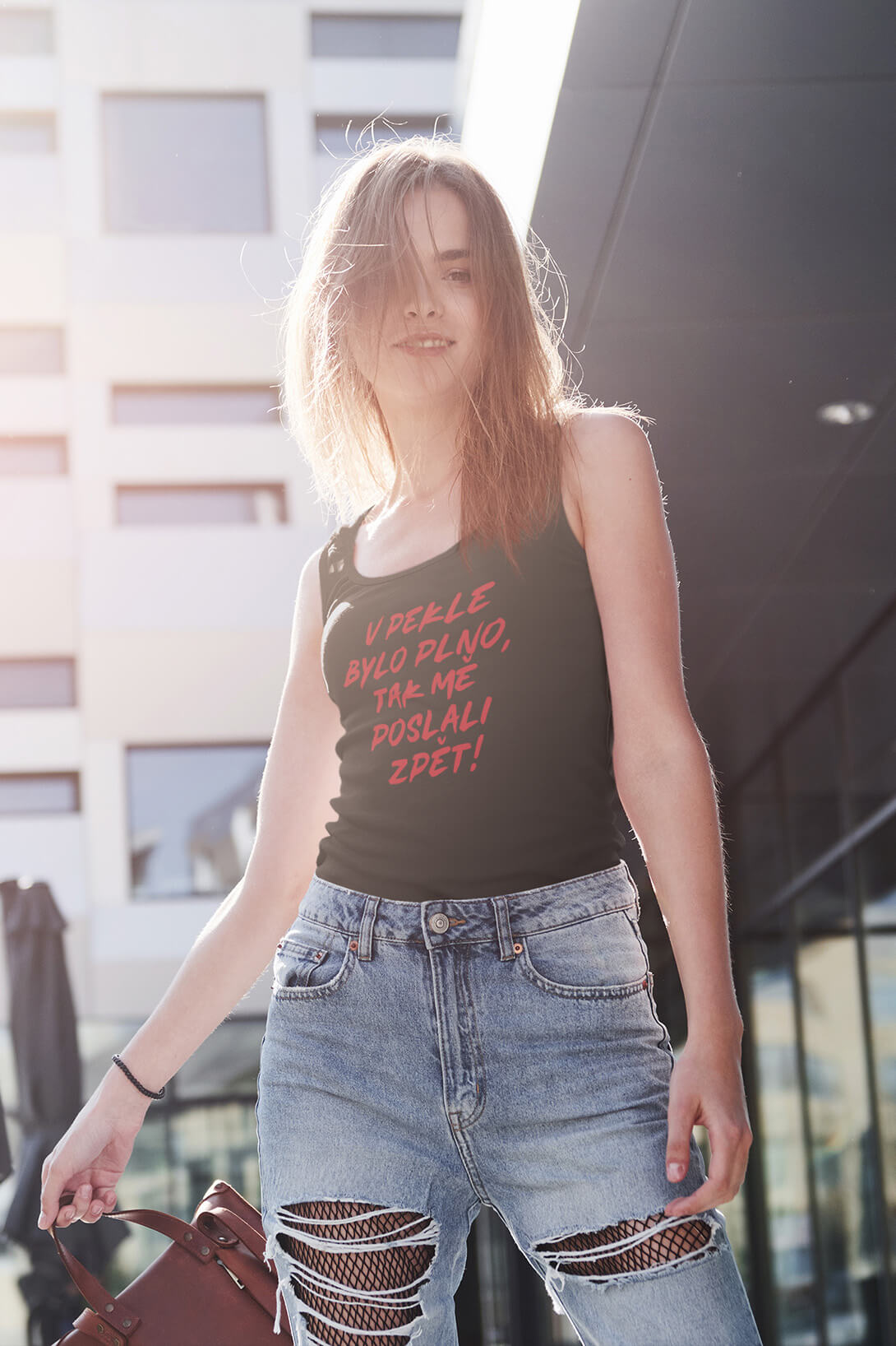 Dámské tílko V pekle bylo plno Barva: Černá, Velikost: 2XL