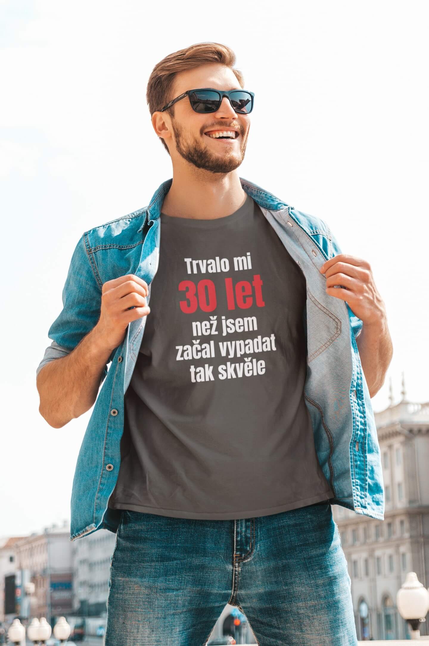 Pánské tričko Trvalo mi 30 let Barva: Tmavá břidlice