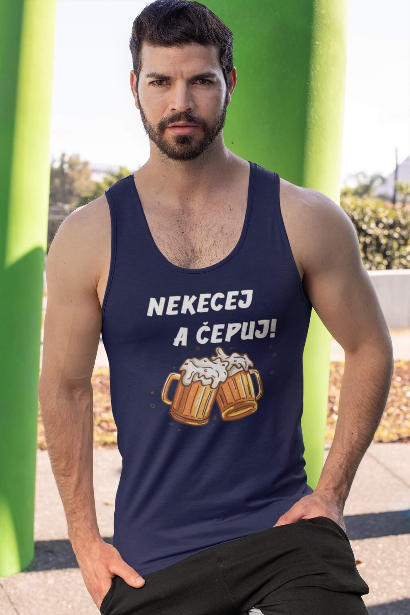 Pánské tílko Nekecej a čepuj!