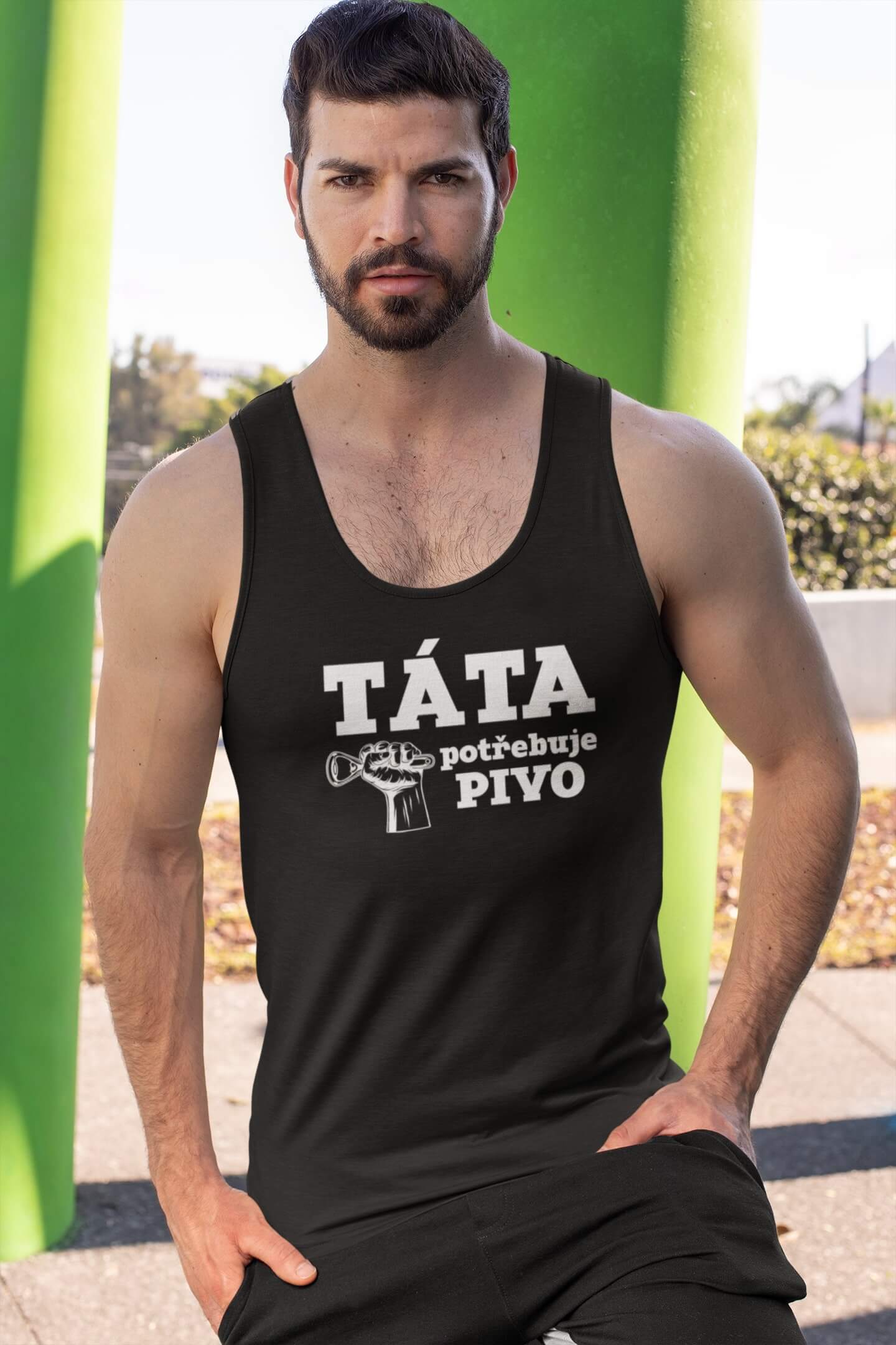 Pánské tílko Táta potřebuje pivo