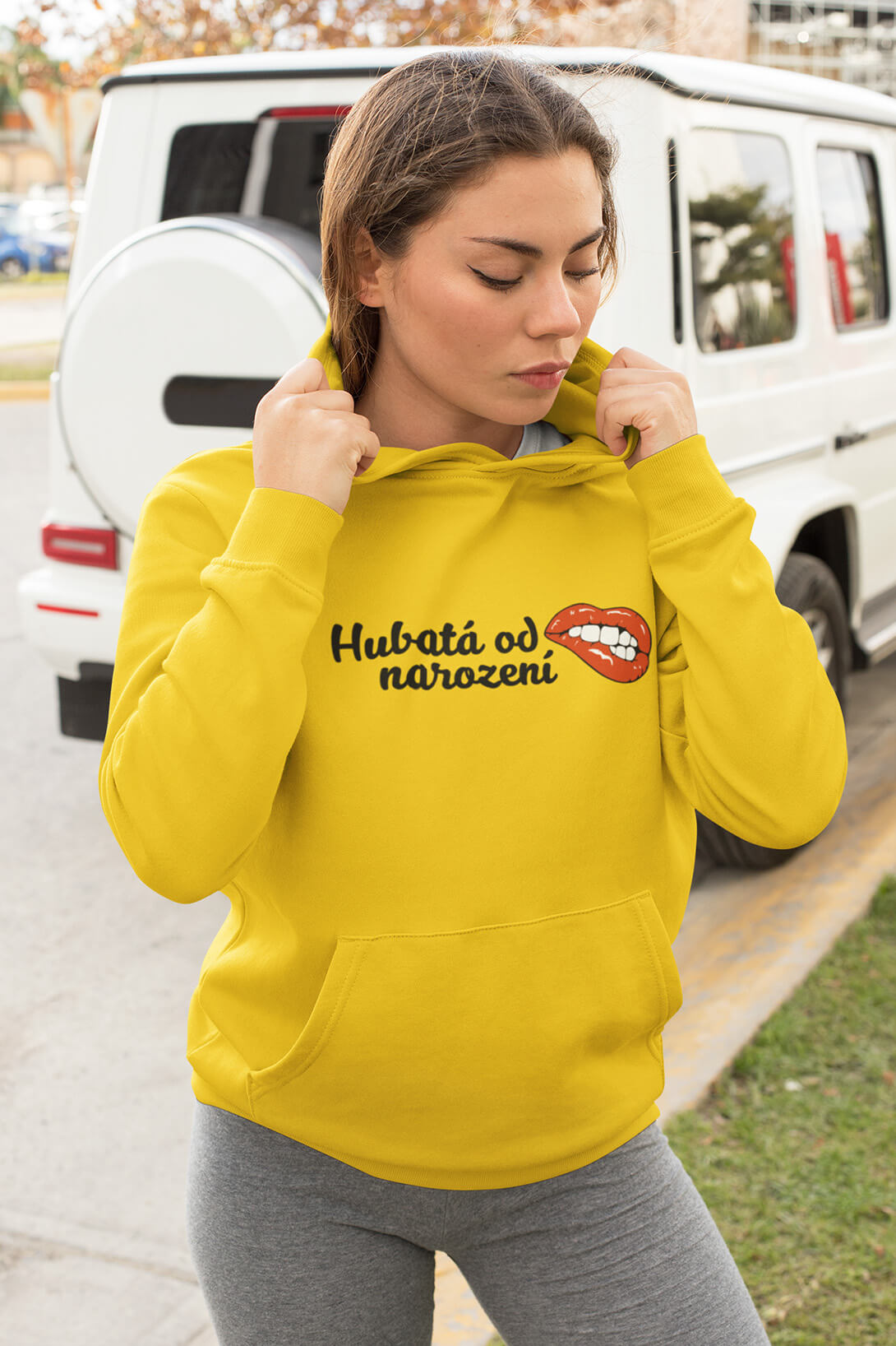Dámská mikina Hubatá od narození Barva: Žlutá, Velikost: XS