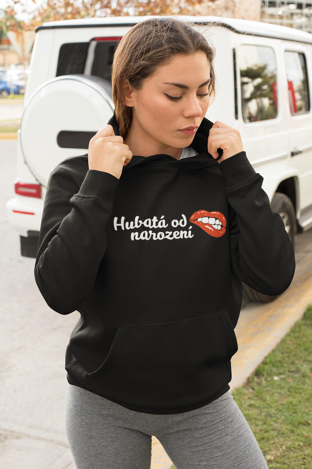 Dámská mikina Hubatá od narození Barva: Černá, Velikost: 2XL
