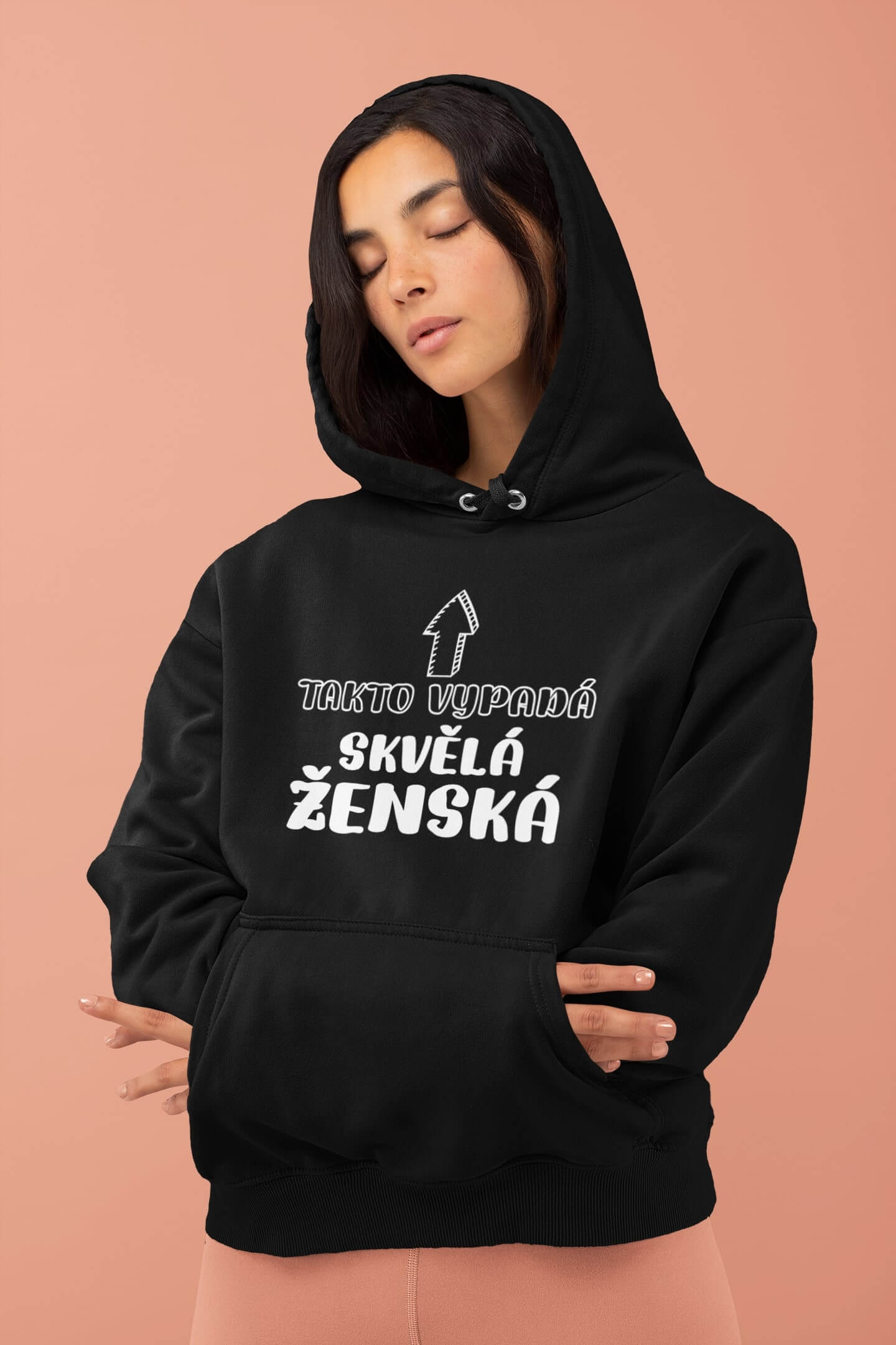 Dámská mikina Skvělá ženská Barva: Černá, Velikost: L