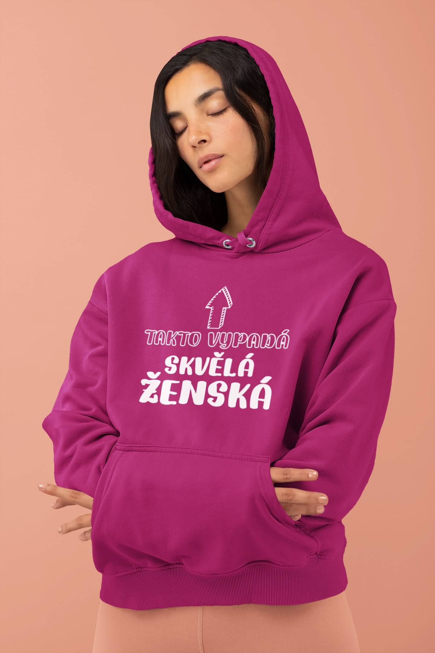 Dámská mikina Skvělá ženská Barva: Purpurová, Velikost: 2XL