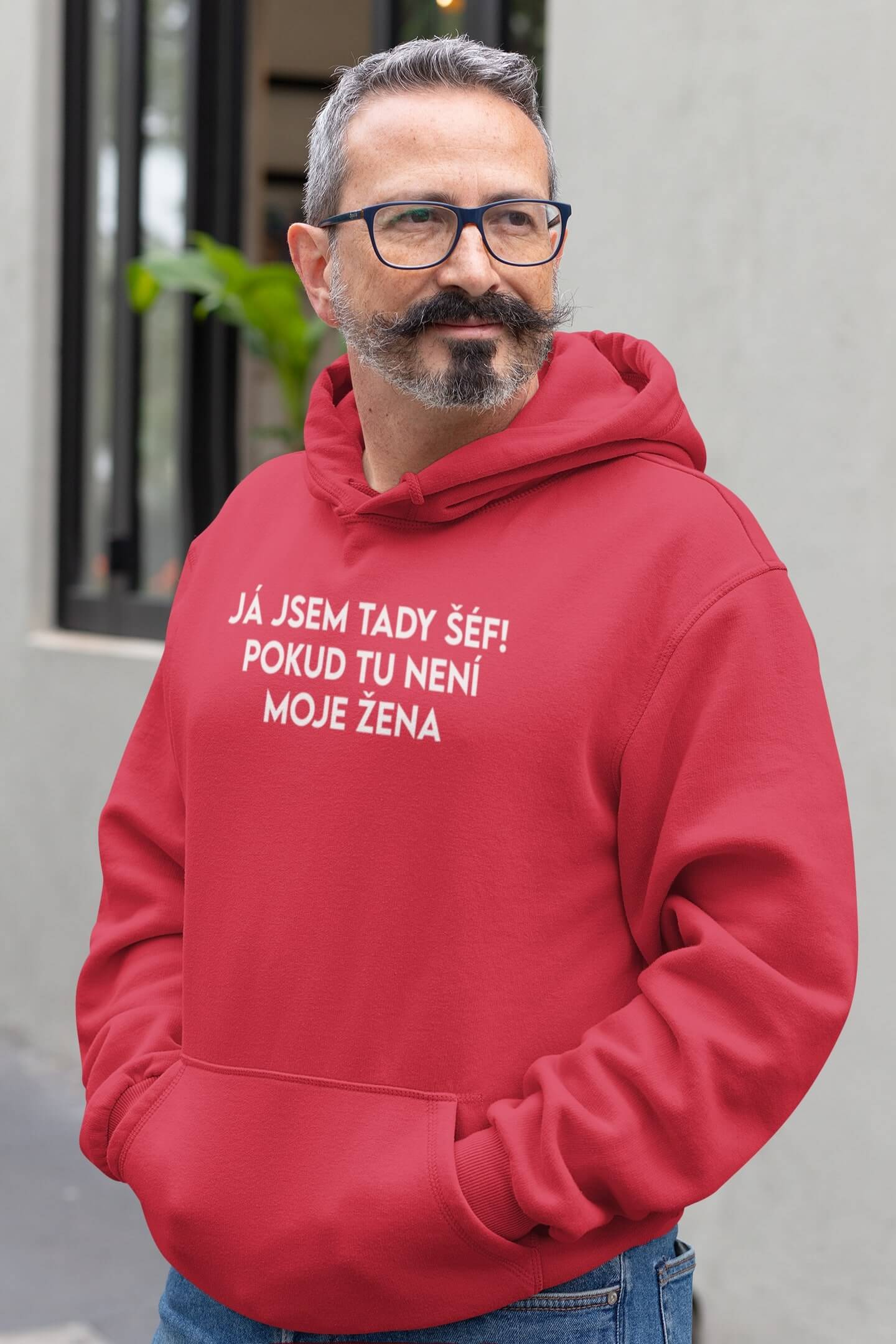 Pánská mikina JÁ JSEM TADY ŠÉF!