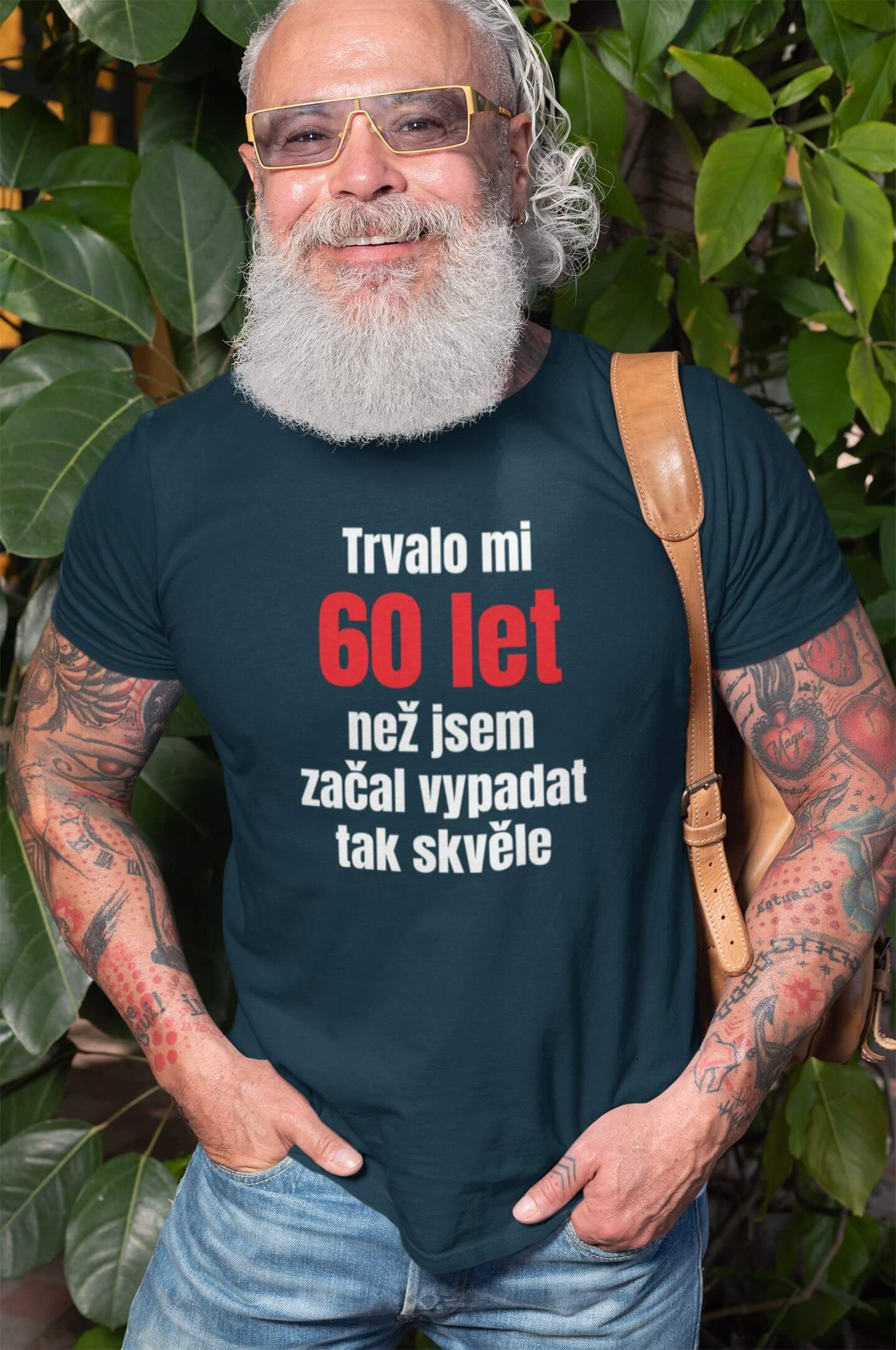 Pánské tričko Trvalo mi 60 let Barva: Petrolejová modrá