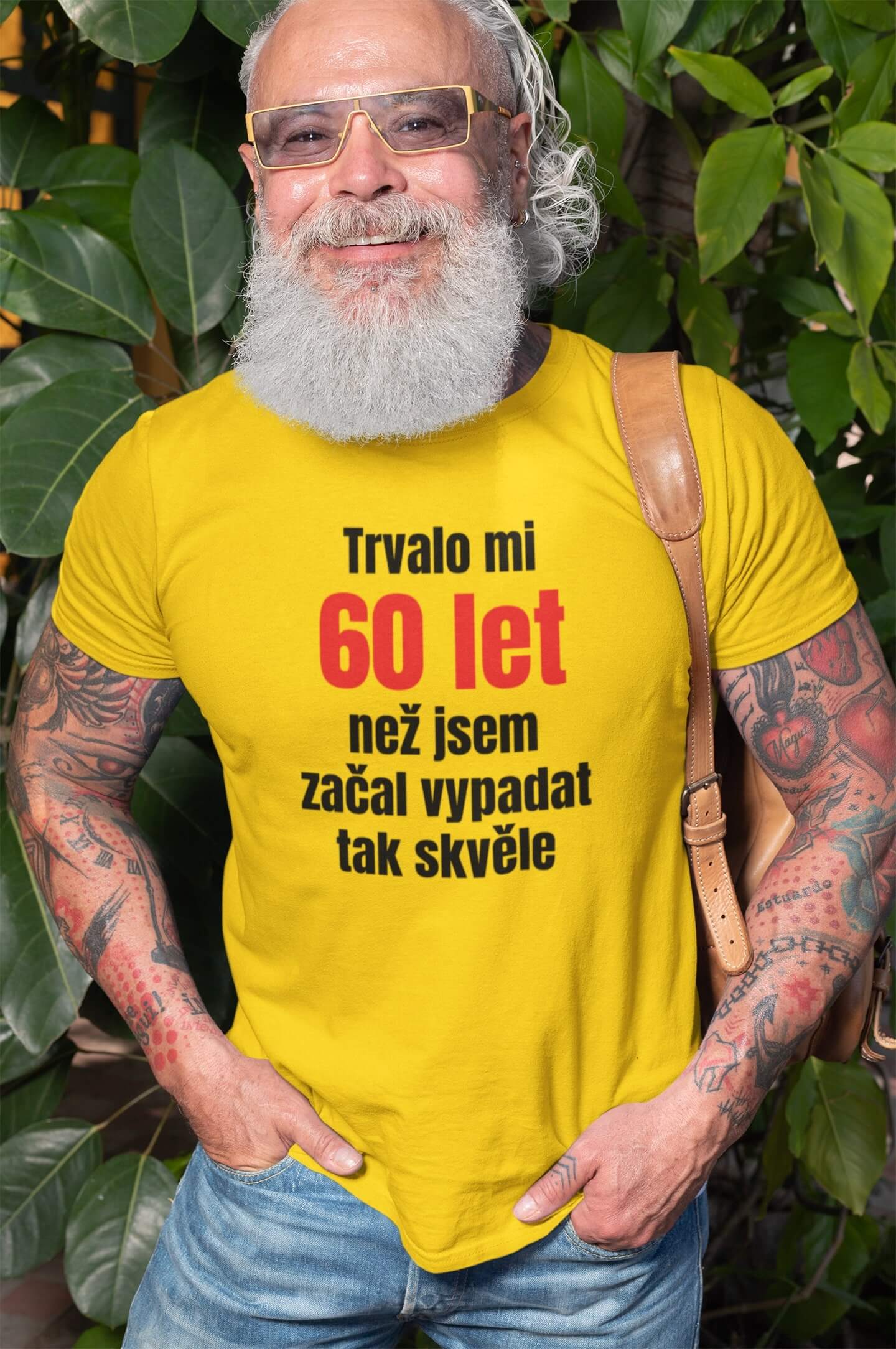 Pánské tričko Trvalo mi 60 let Barva: Žlutá
