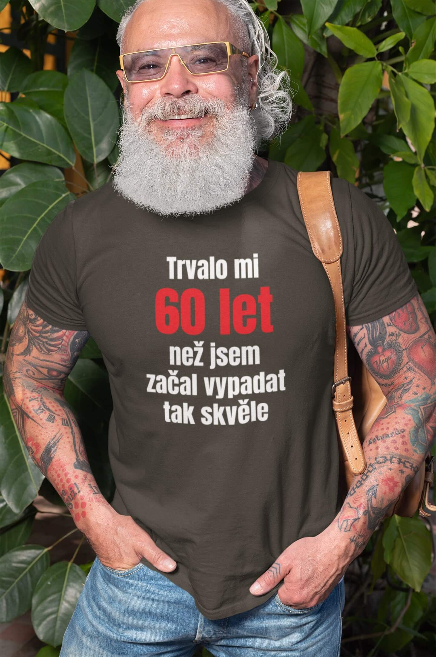 Pánské tričko Trvalo mi 60 let Barva: Tmavá břidlice