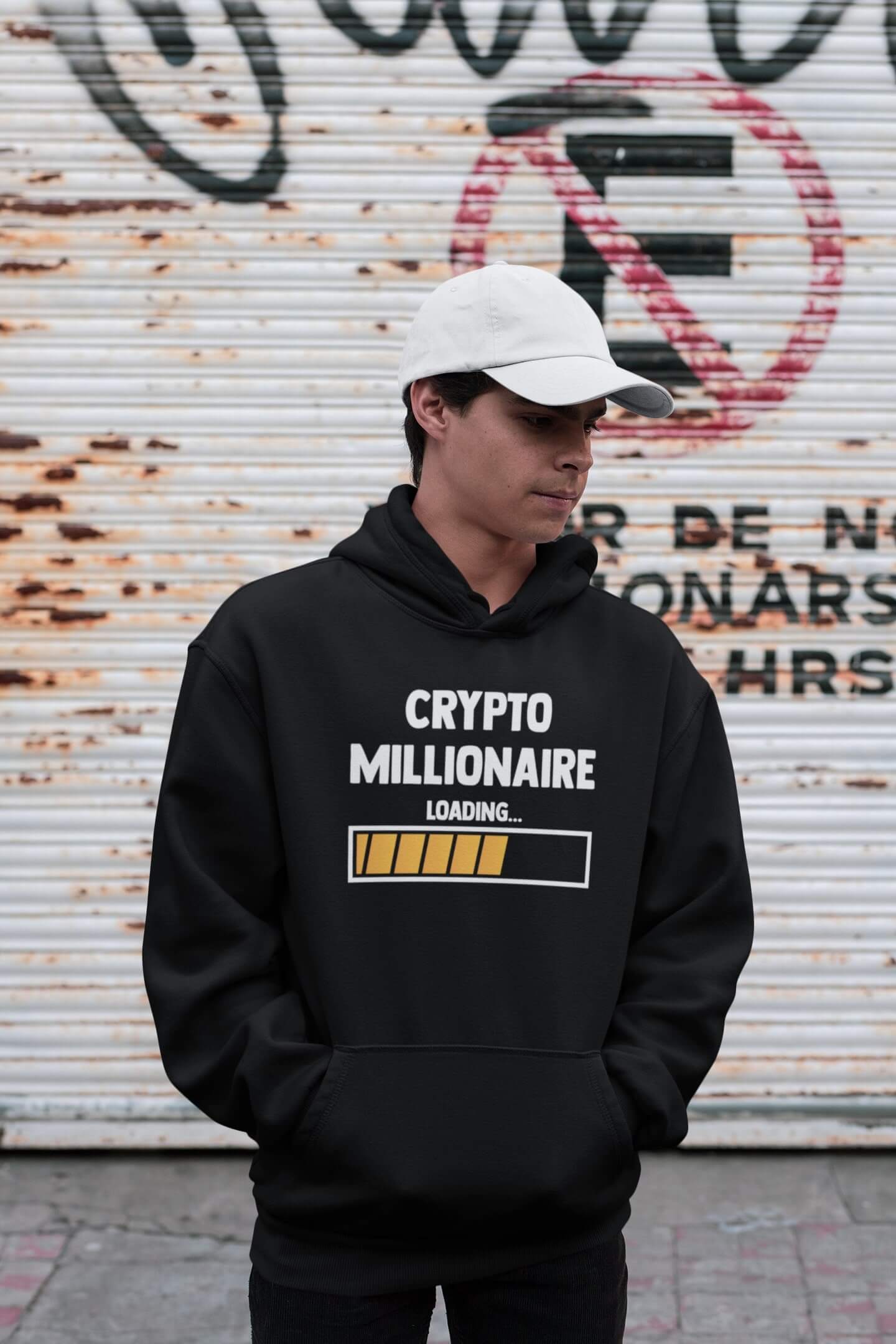 Pánská mikina Crypto millionaire Barva: Černá, Velikost: 4XL