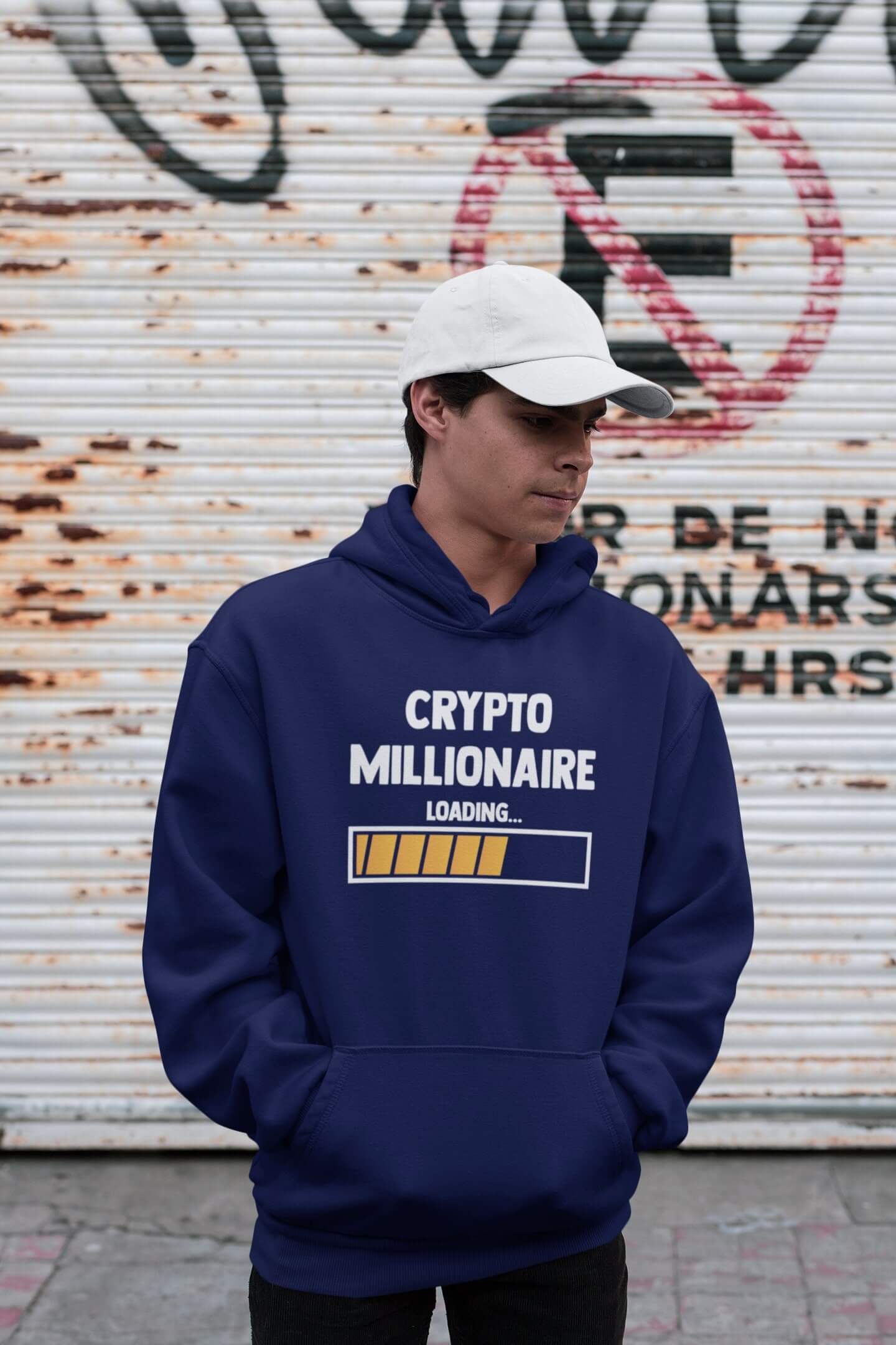 Pánská mikina Crypto millionaire Barva: Kráľovská modrá, Velikost: 4XL