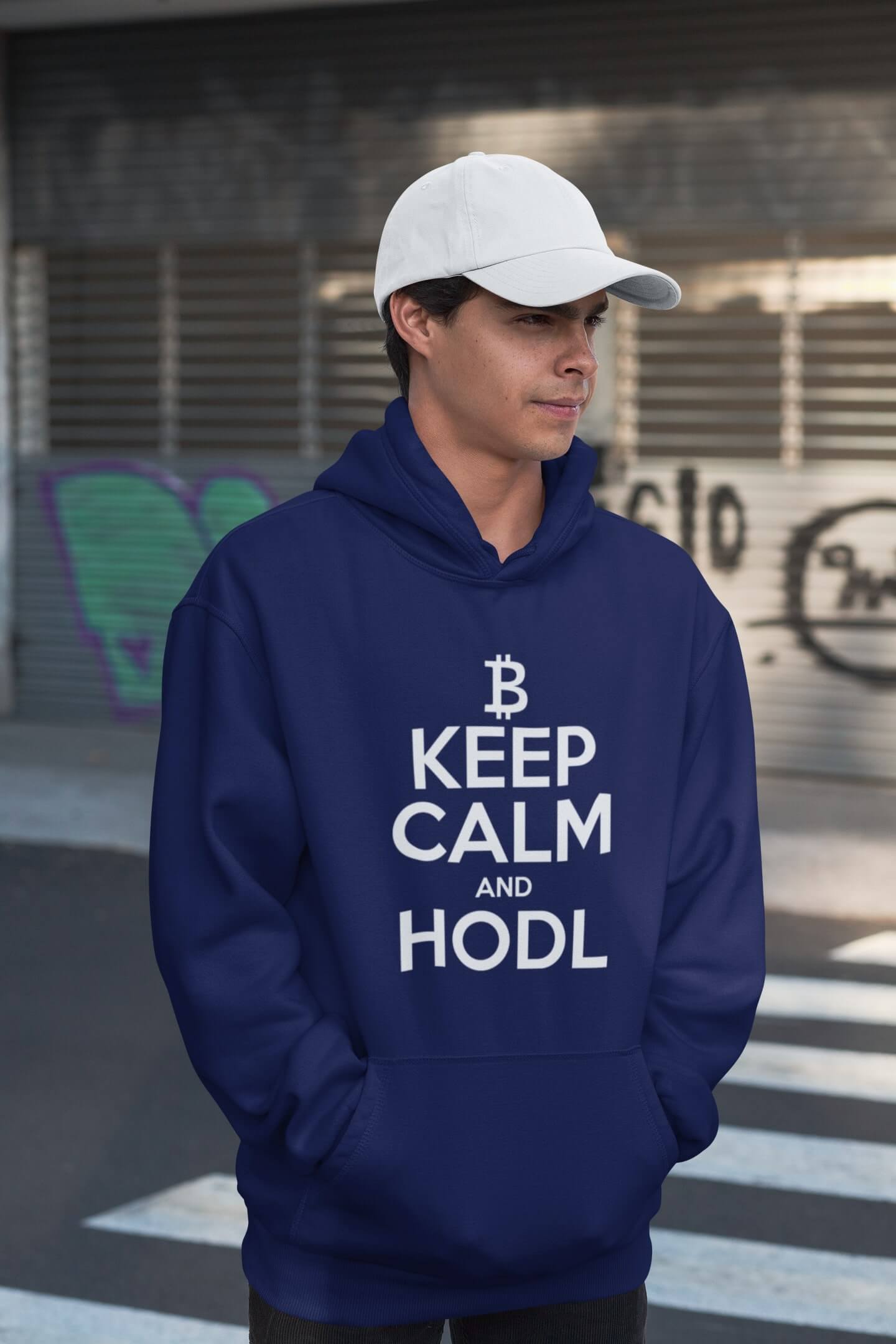 Pánská mikina Keep calm Barva: Kráľovská modrá, Velikost: XL