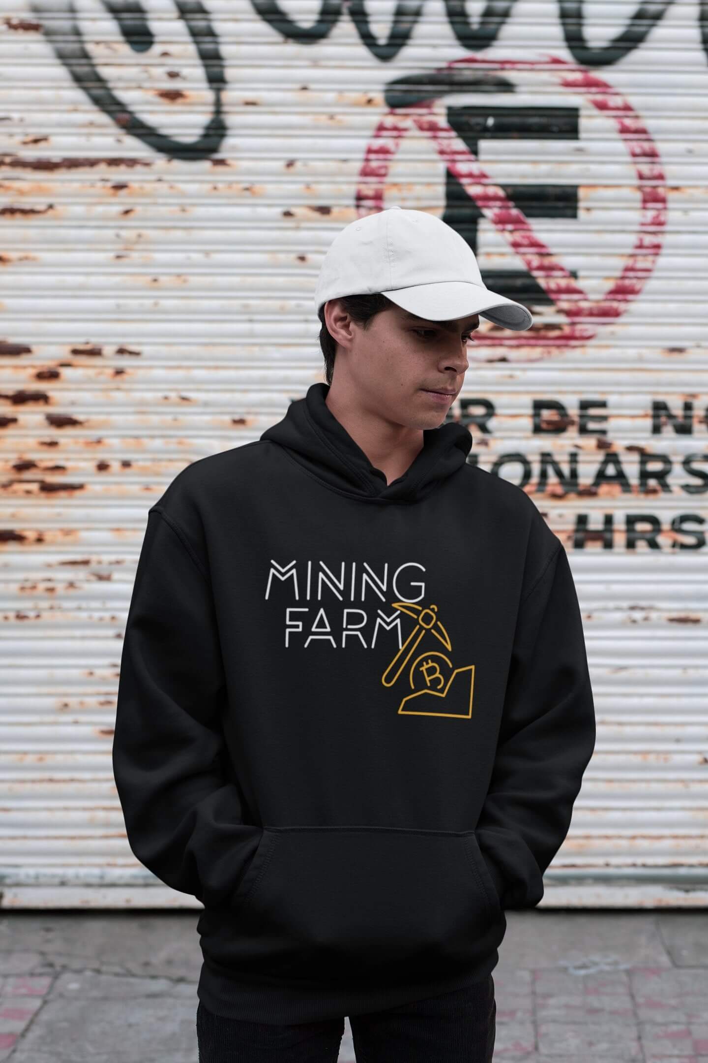 Pánská mikina Mining farm Barva: Černá, Velikost: 2XL