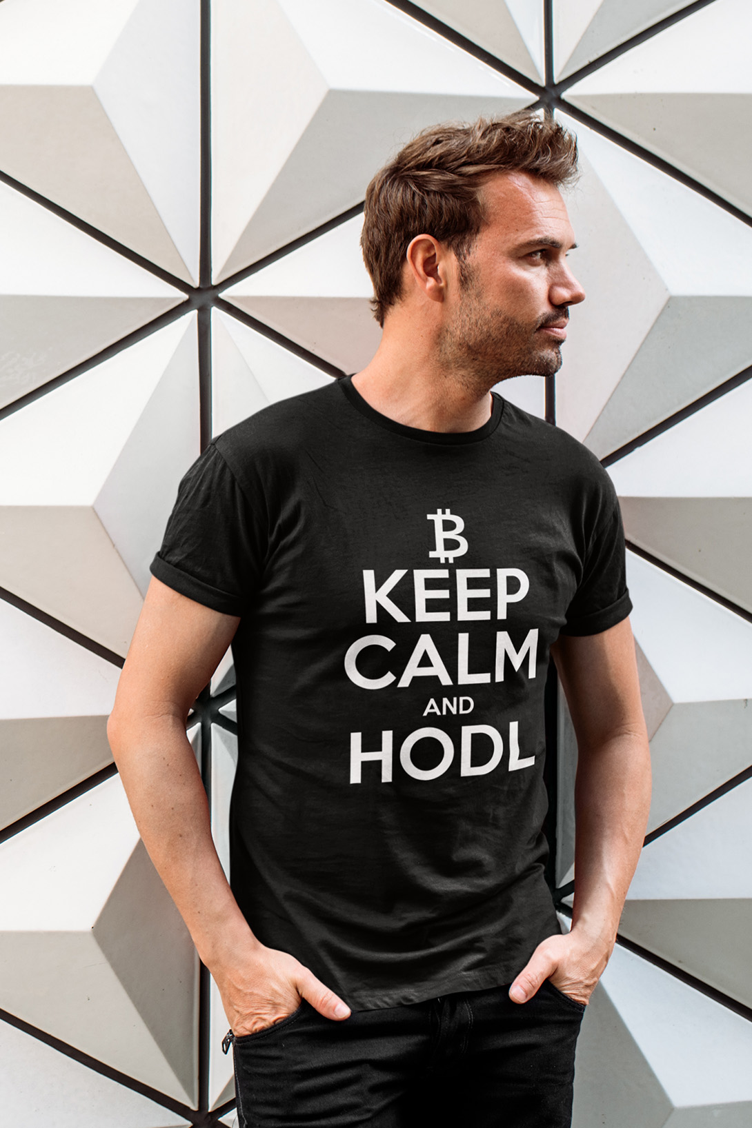 Pánské tričko Keep calm Barva: Černá, Velikost: S