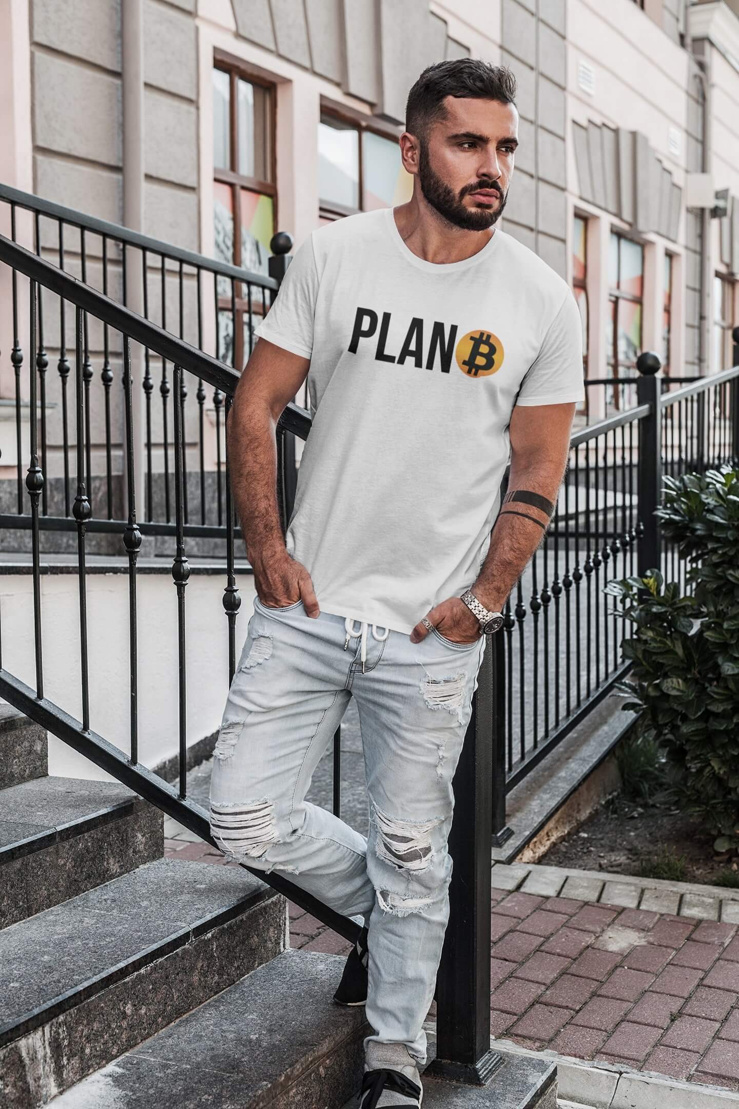 Pánské tričko Plan B Barva: Bíla, Velikost: M