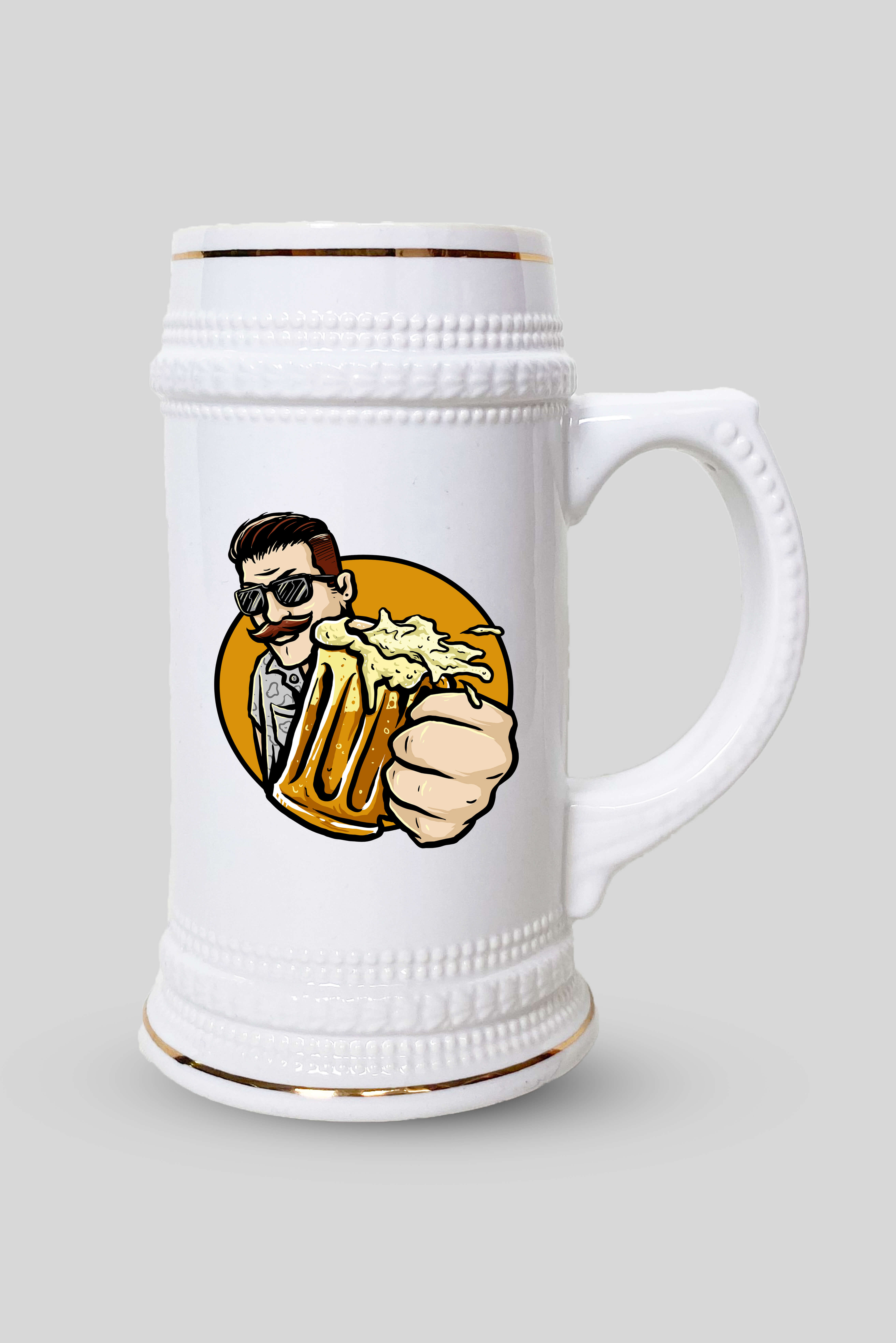 Půllitr na pivo CHLAP S PIVEM V RUCE