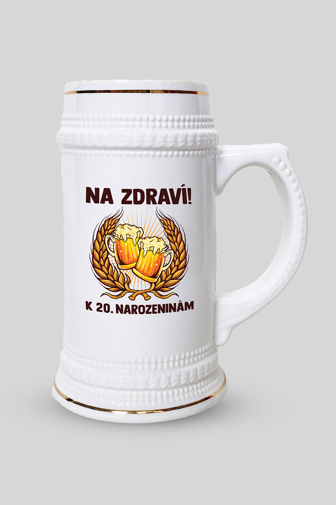 Půllitr na pivo k 20. narozeninám