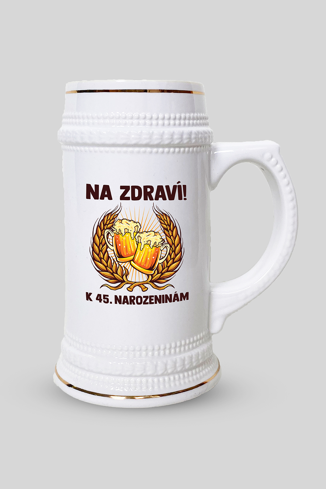 Půllitr na pivo k 45. narozeninám