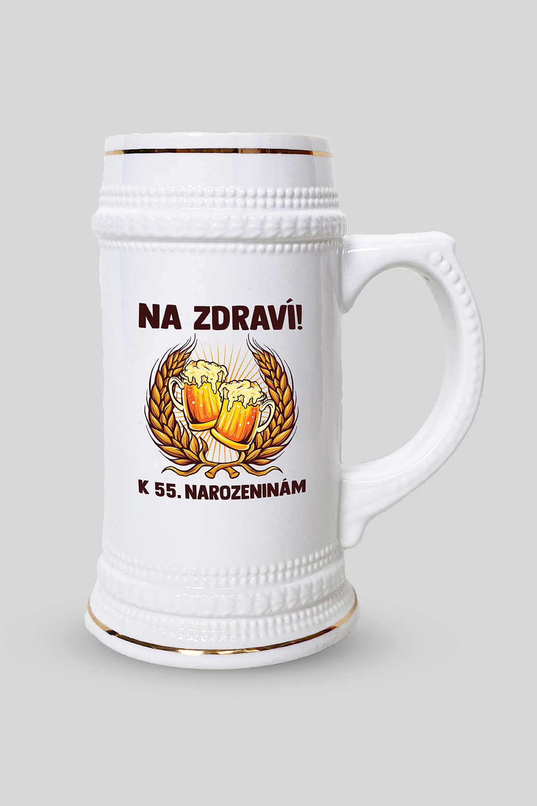 Půllitr na pivo k 55. narozeninám