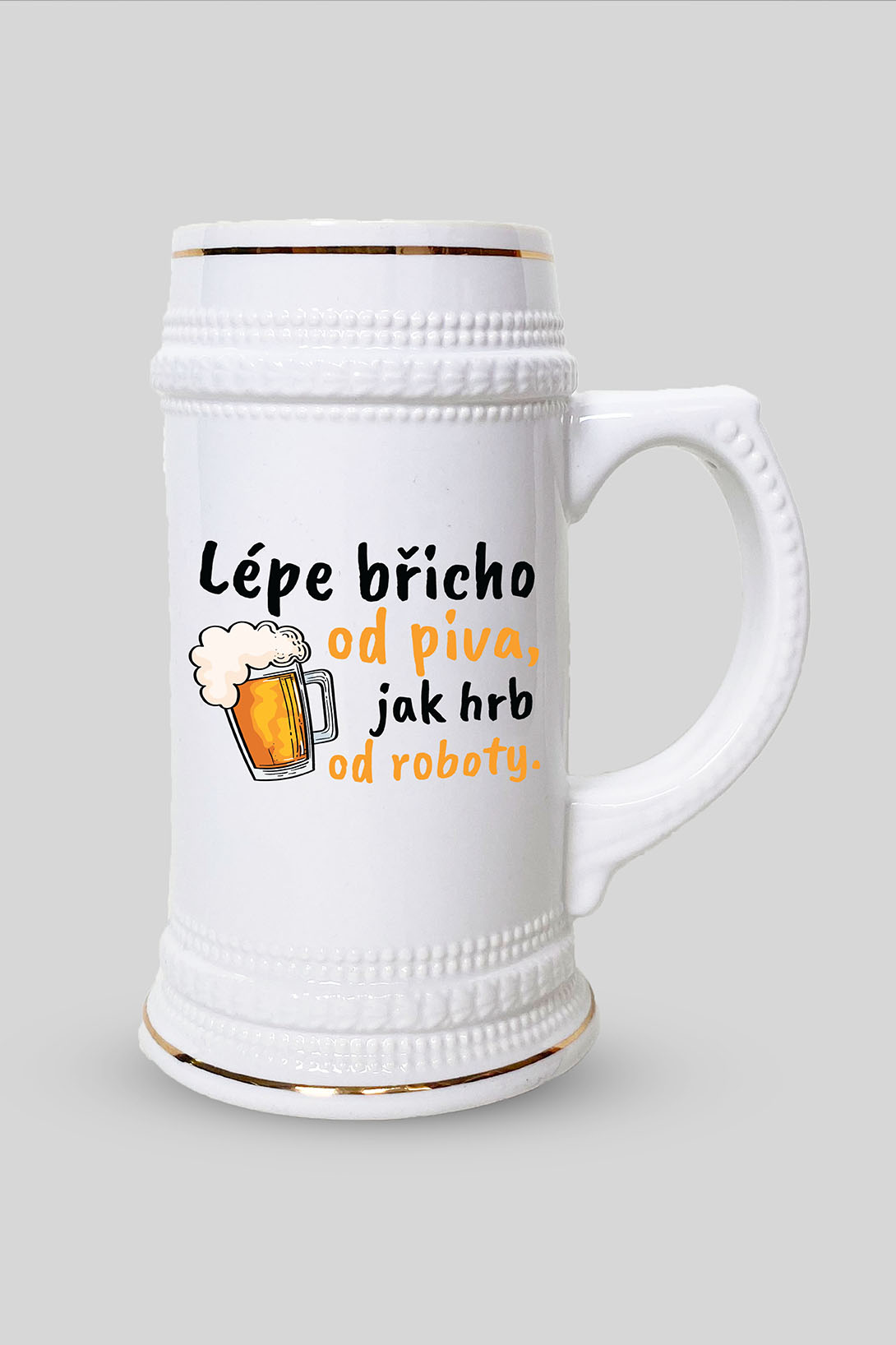 Půllitr na pivo Lépe břicho od piva