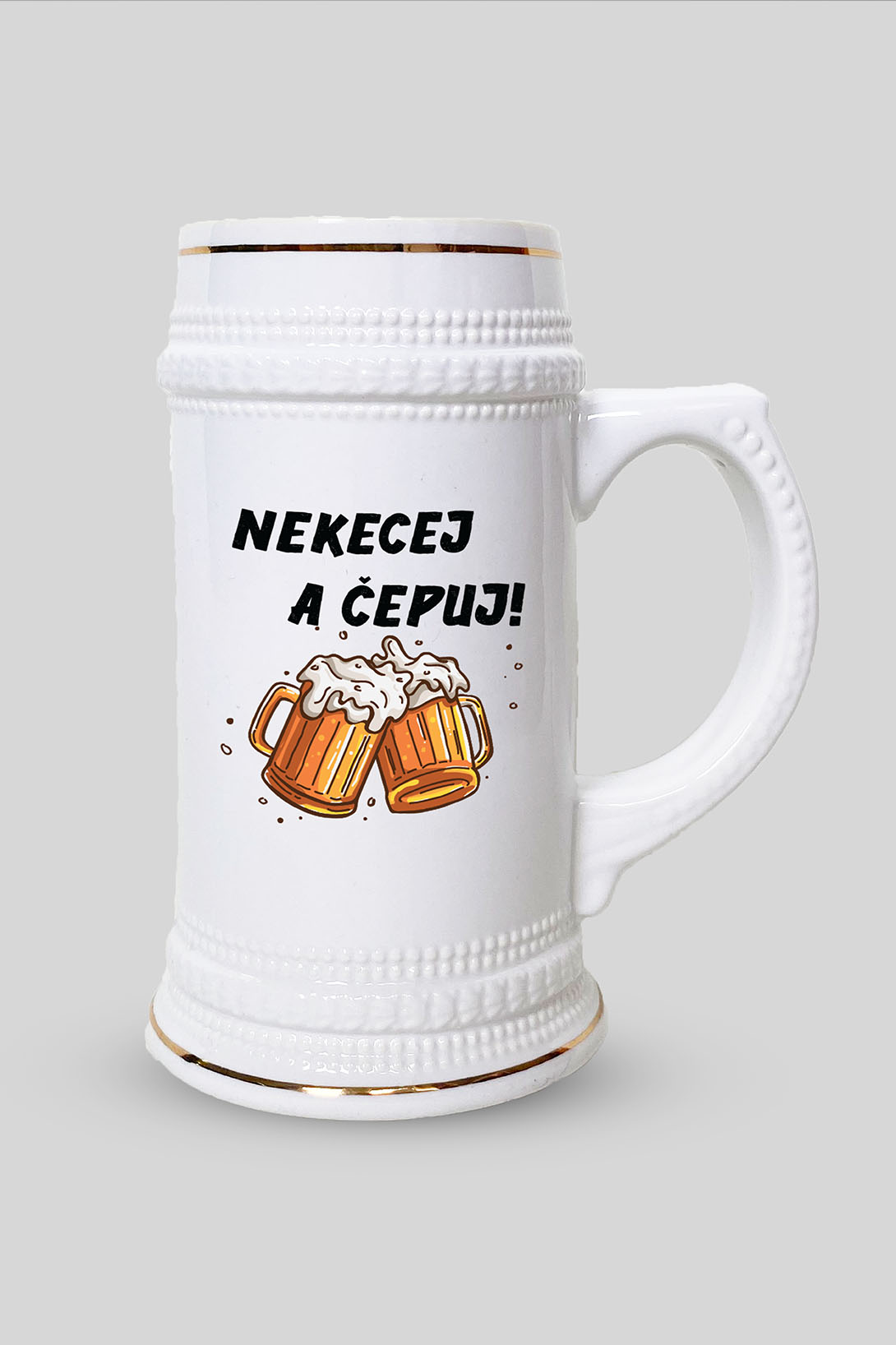 Půllitr na pivo Nekecej a čepuj!