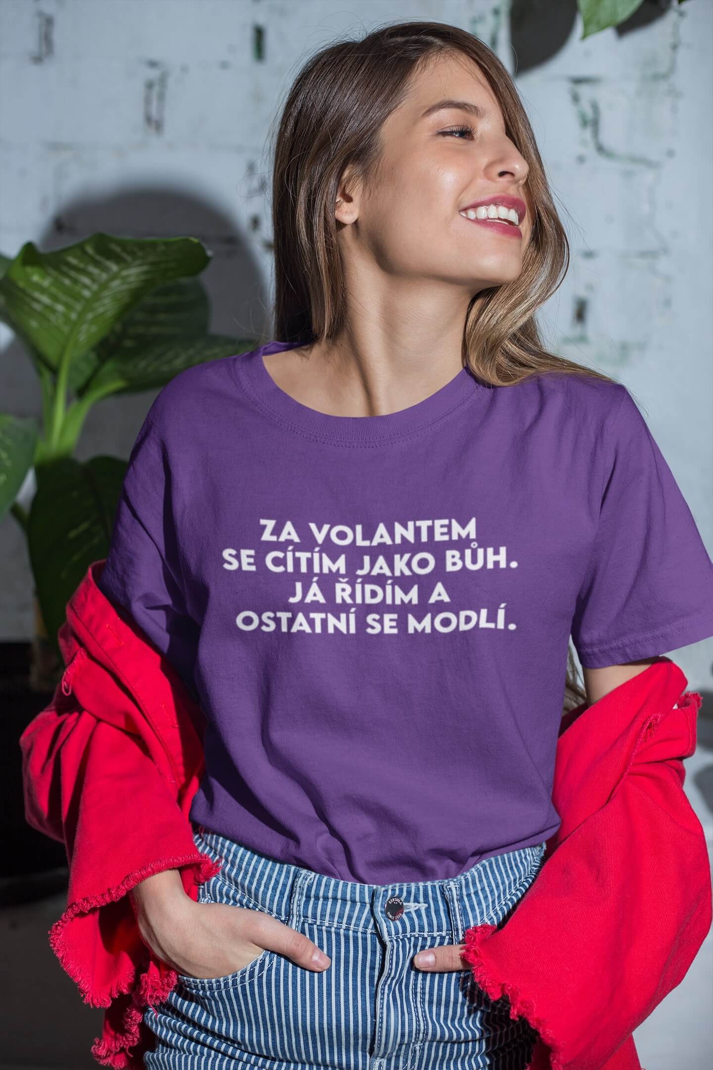 Dámské tričko Řídím jako bůh