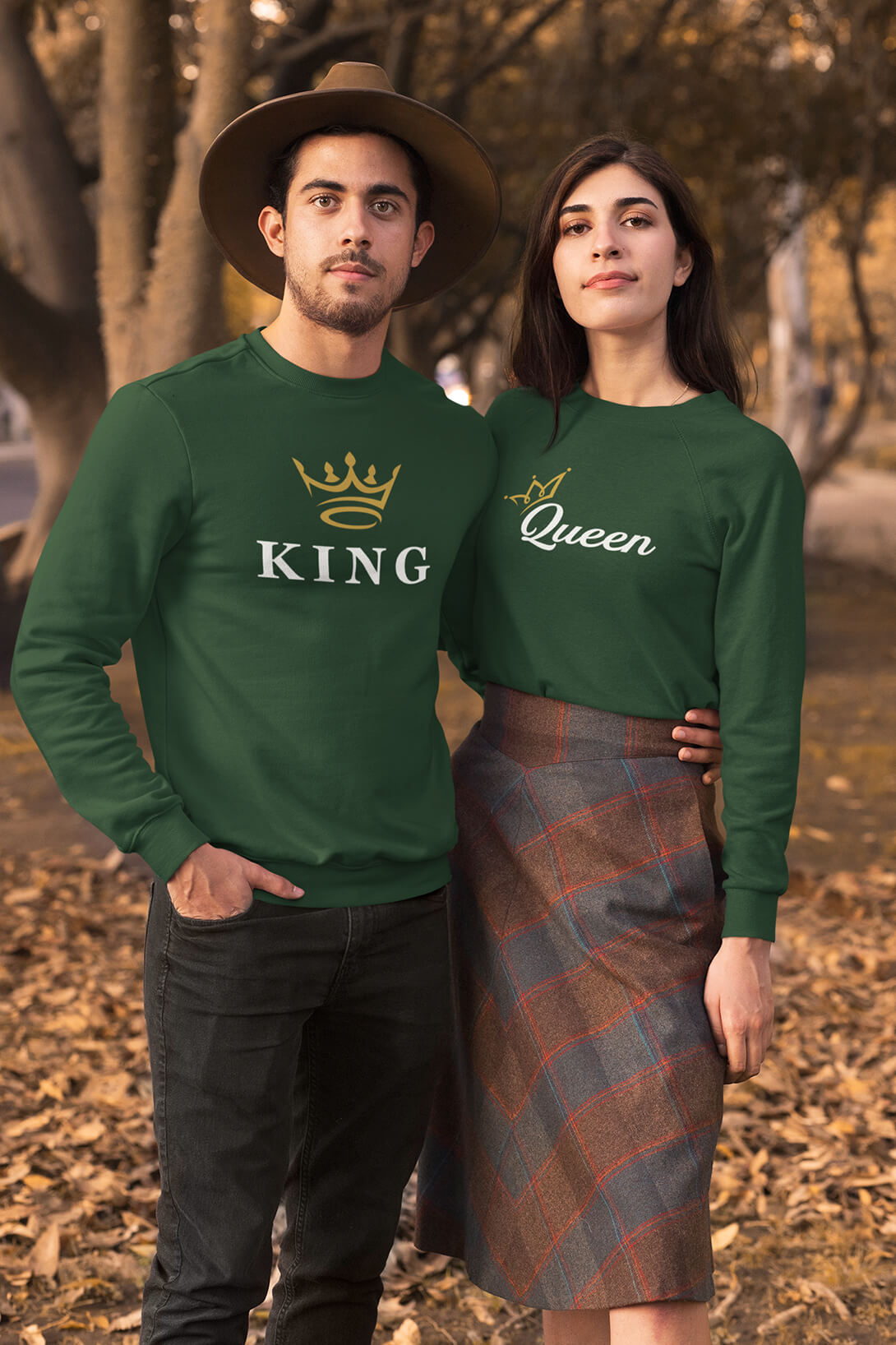 Unisex mikiny pro páry KING/QUEEN
