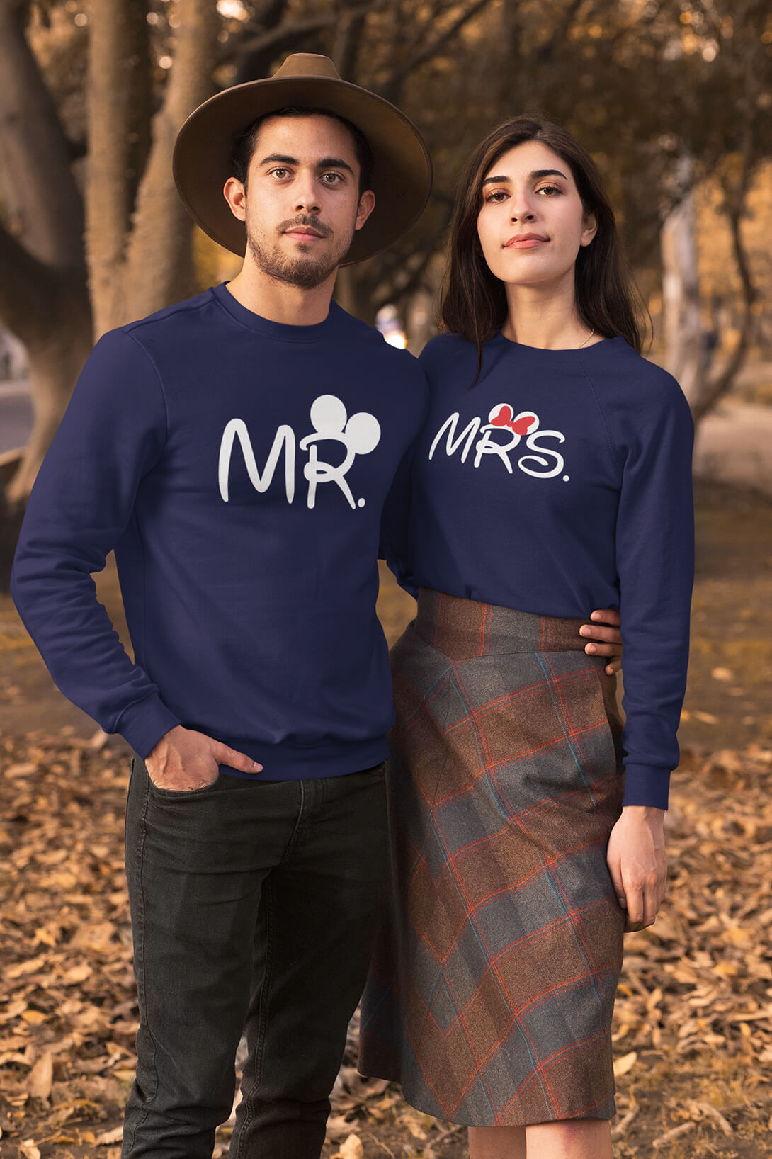 Unisex mikiny pro páry MR a MRS Barva: Královská modrá