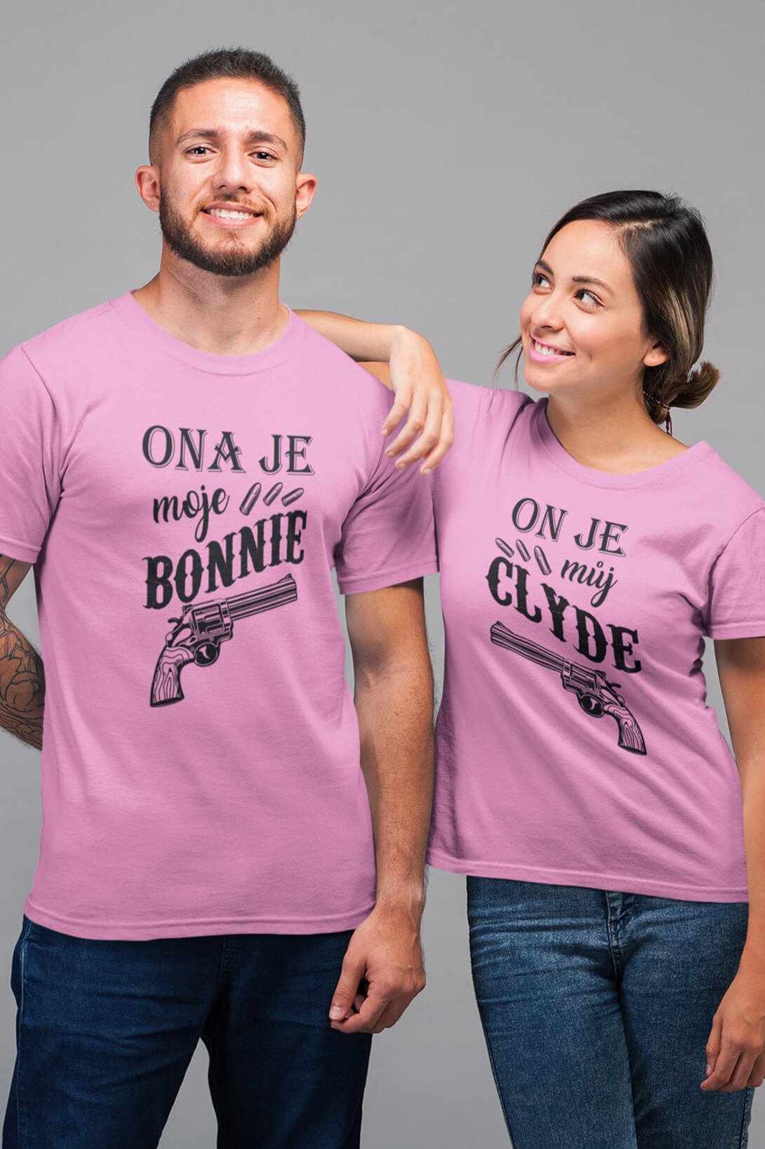 Trička pro páry Bonnie a Clyde