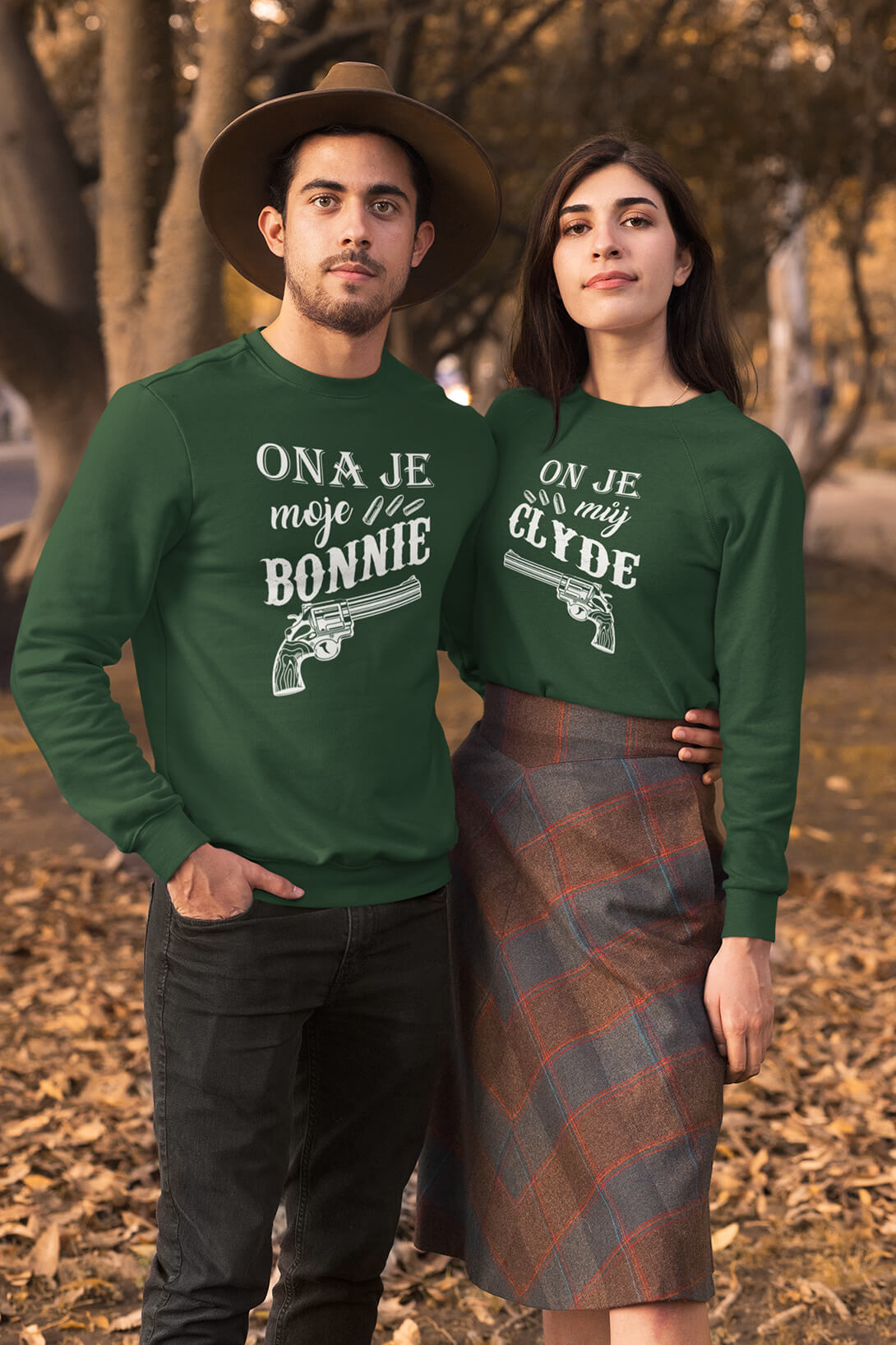 Unisex mikiny pro páry Bonnie a Clyde