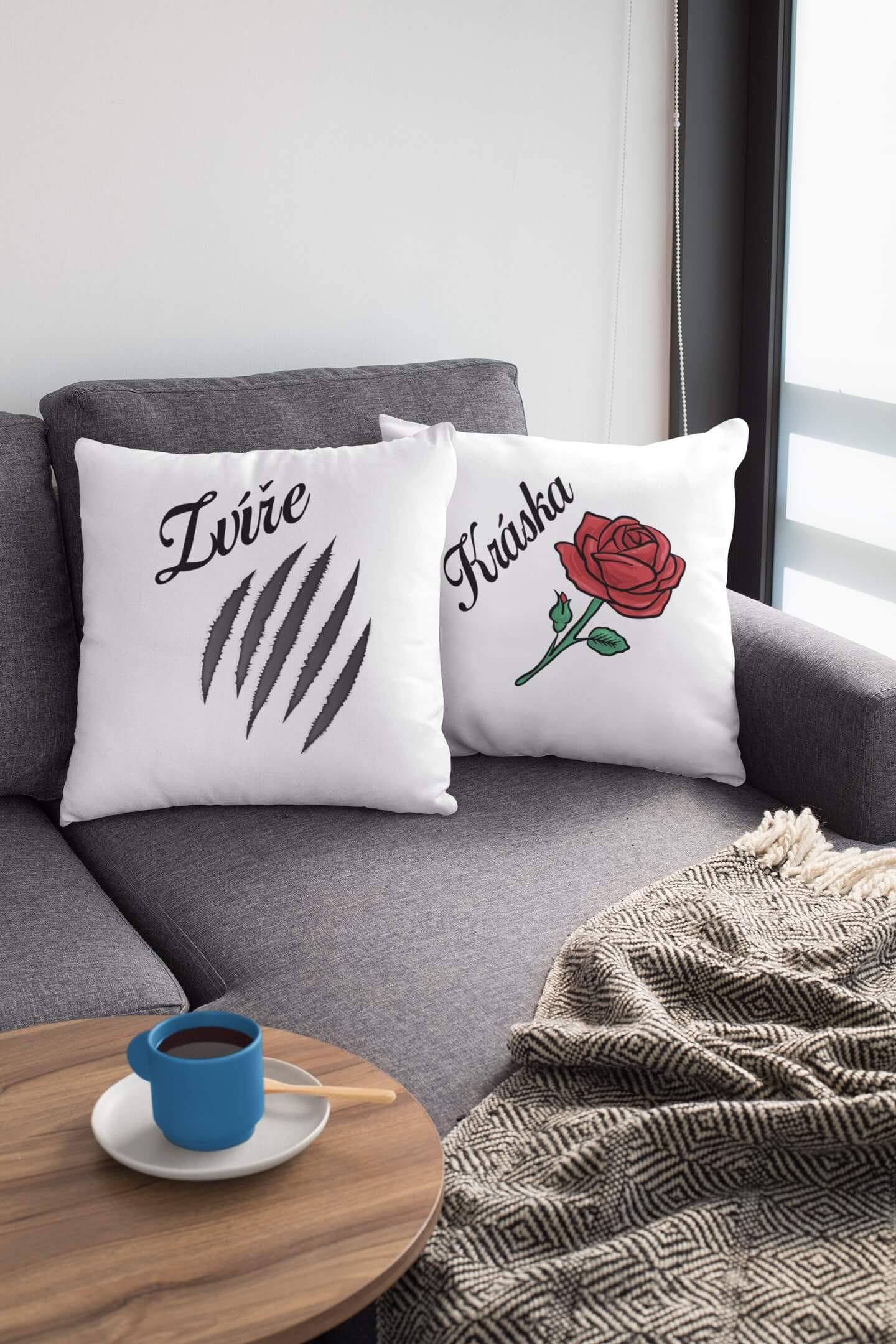 Polštáře Kráska a zvíře