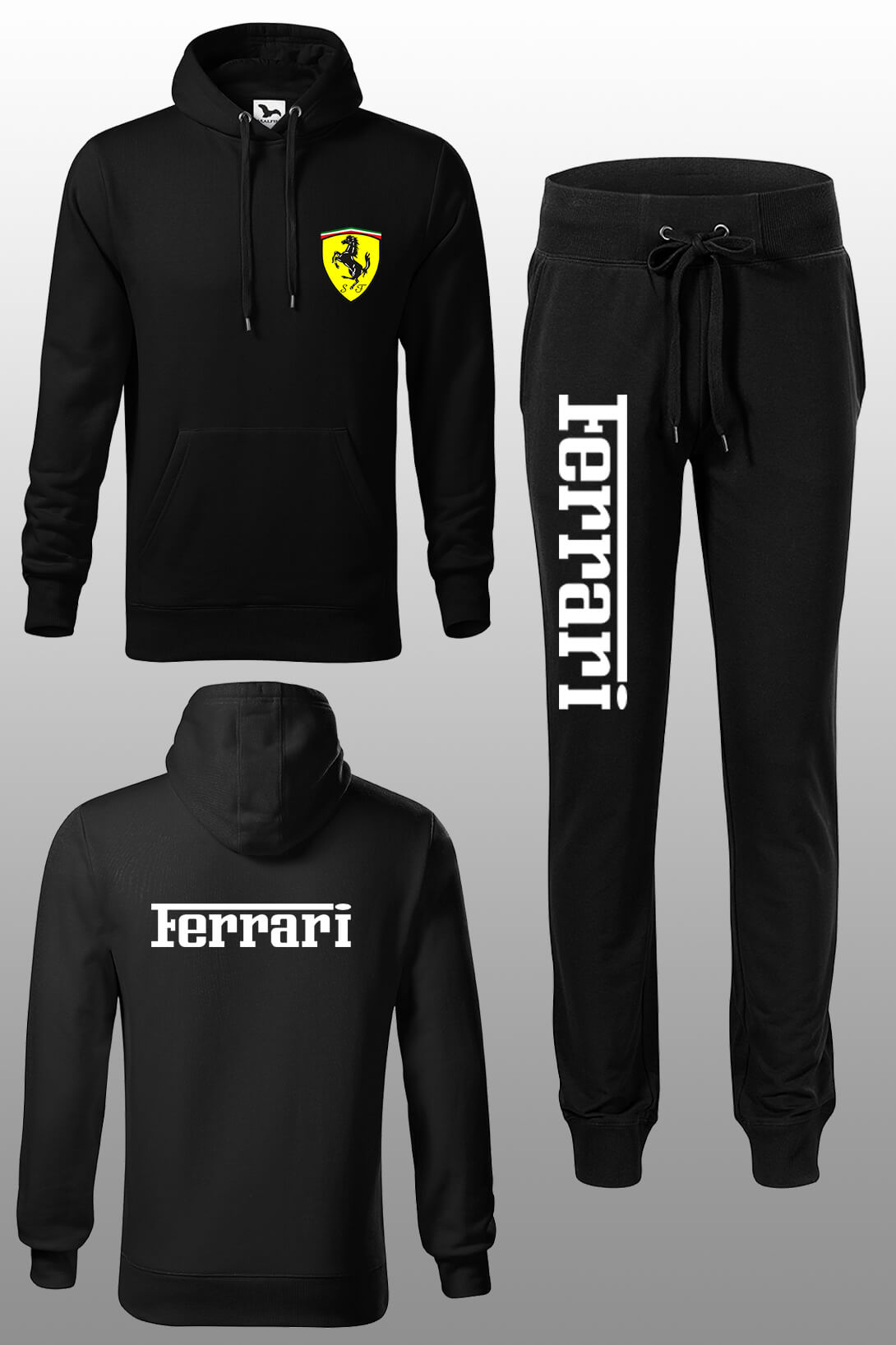 Tepláková souprava s dlouhým rukávem Ferrari Tepláky velikost: XL, Mikina velikost: 4XL