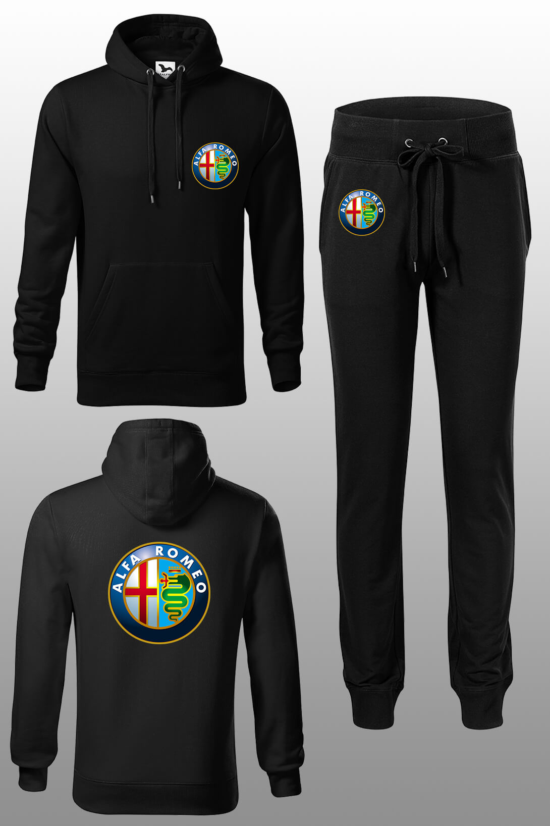 Tepláková souprava s dlouhým rukávem Alfa Romeo Tepláky velikost: XL, Mikina velikost: L