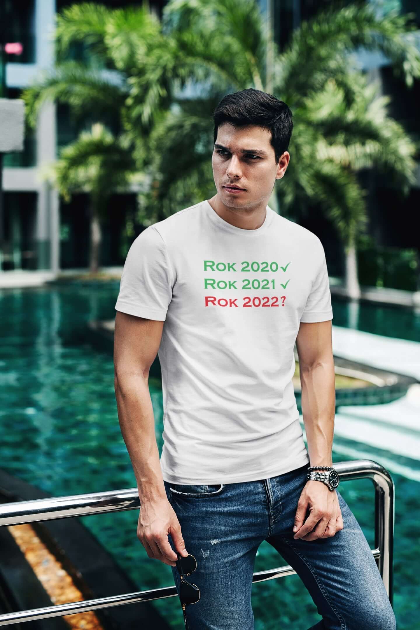 Pánské tričko Rok 2022? Barva: Bíla, Velikost: 3XL