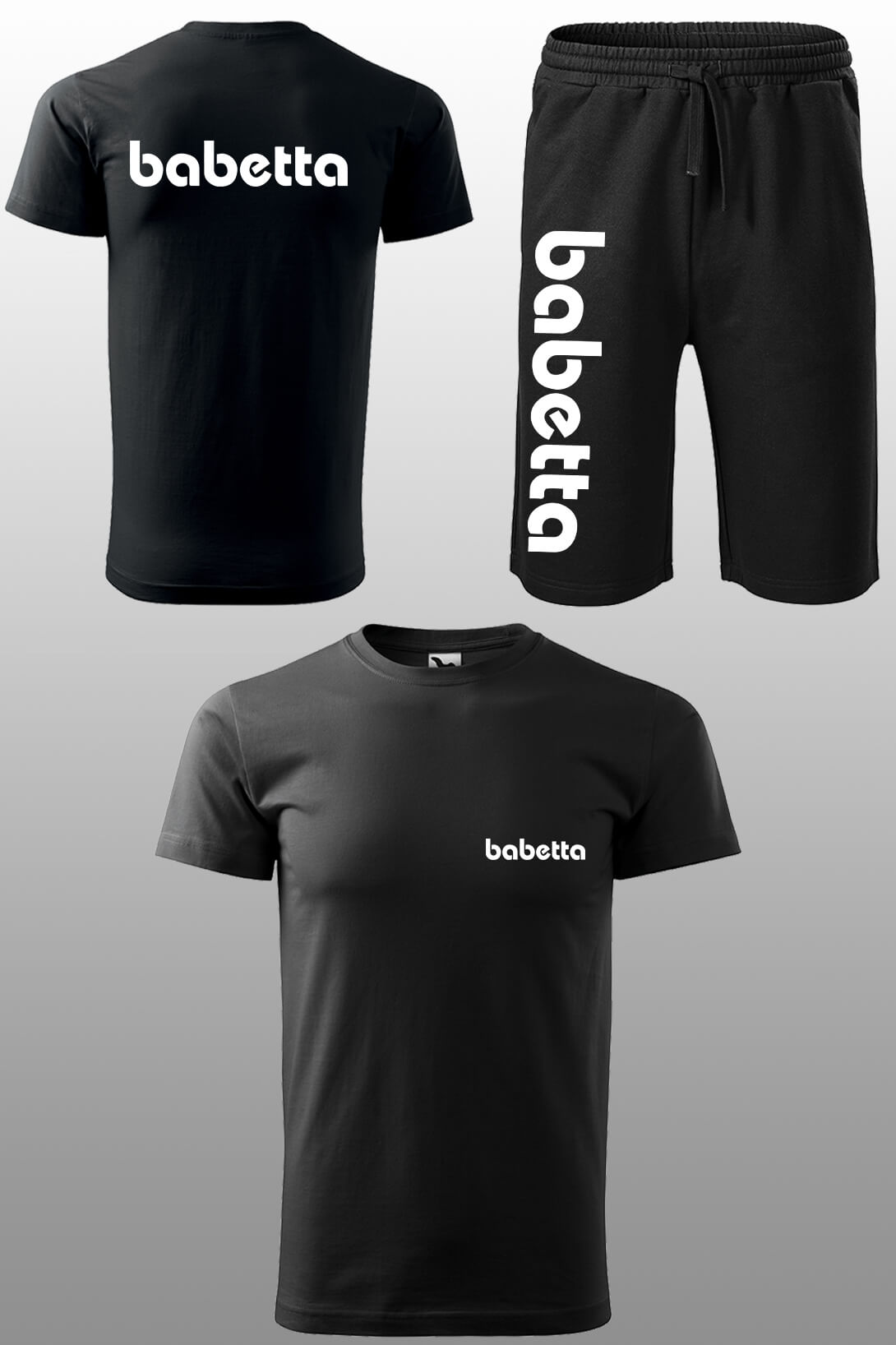 Tepláková souprava s krátkým rukávem Babetta Kraťasy velikost: S, Triko velikost: 5XL