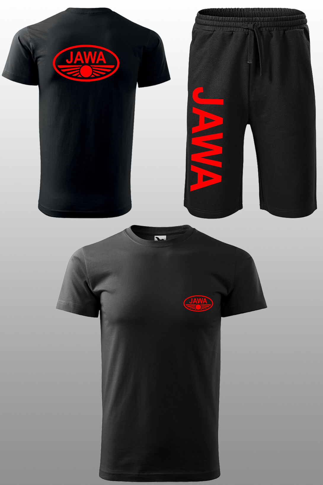 Tepláková souprava s krátkým rukávem Jawa Kraťasy velikost: 3XL, Triko velikost: 5XL