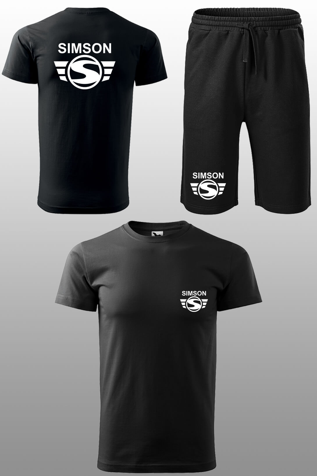 Tepláková souprava s krátkým rukávem Simson Kraťasy velikost: M, Triko velikost: 5XL
