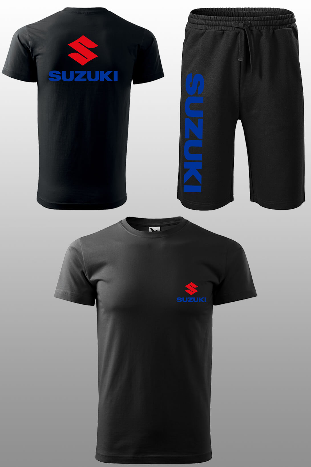 Tepláková souprava s krátkým rukávem Suzuki Kraťasy velikost: L, Triko velikost: 5XL