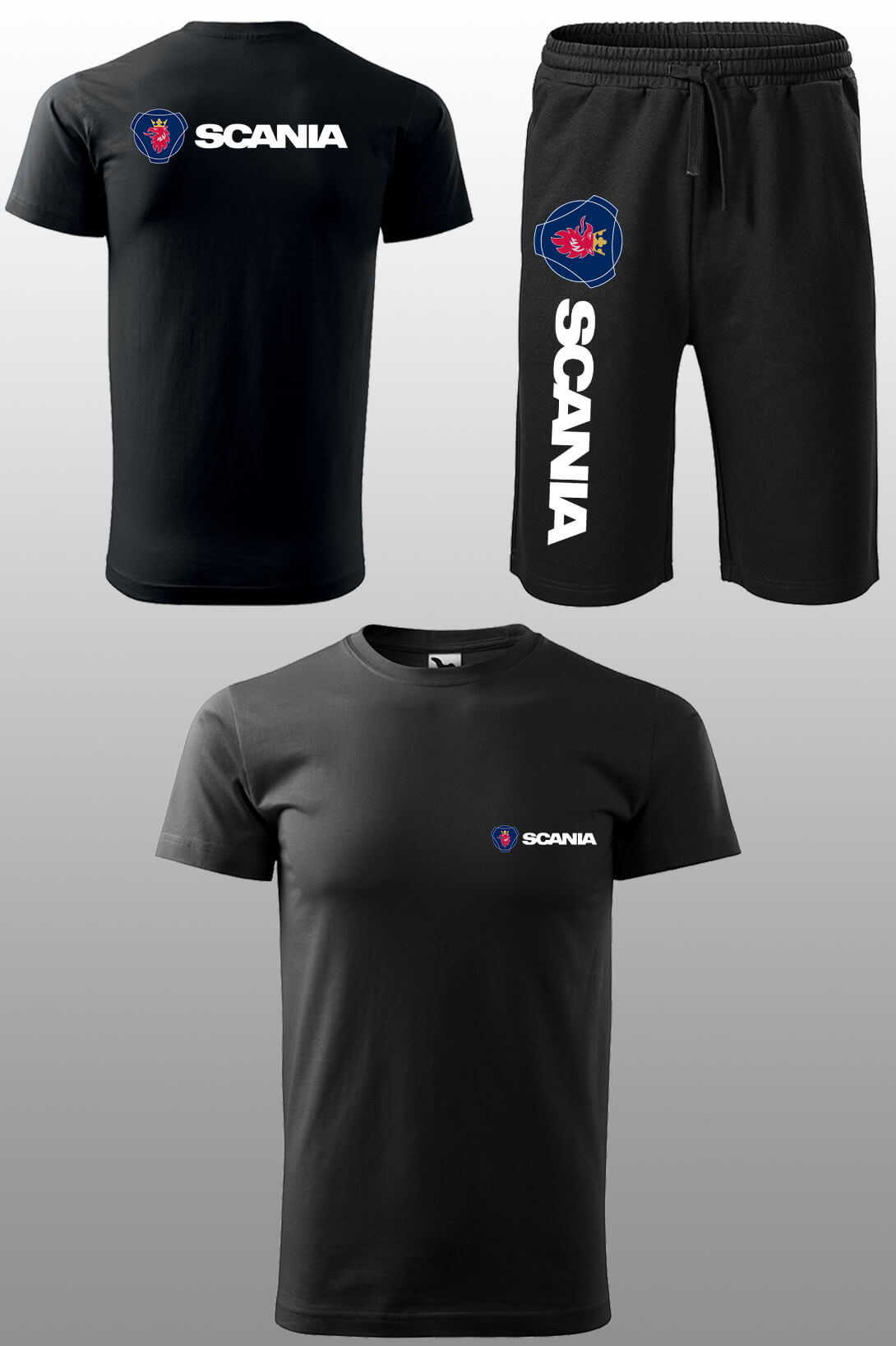 Tepláková souprava s krátkým rukávem Scania Kraťasy velikost: S, Triko velikost: 5XL