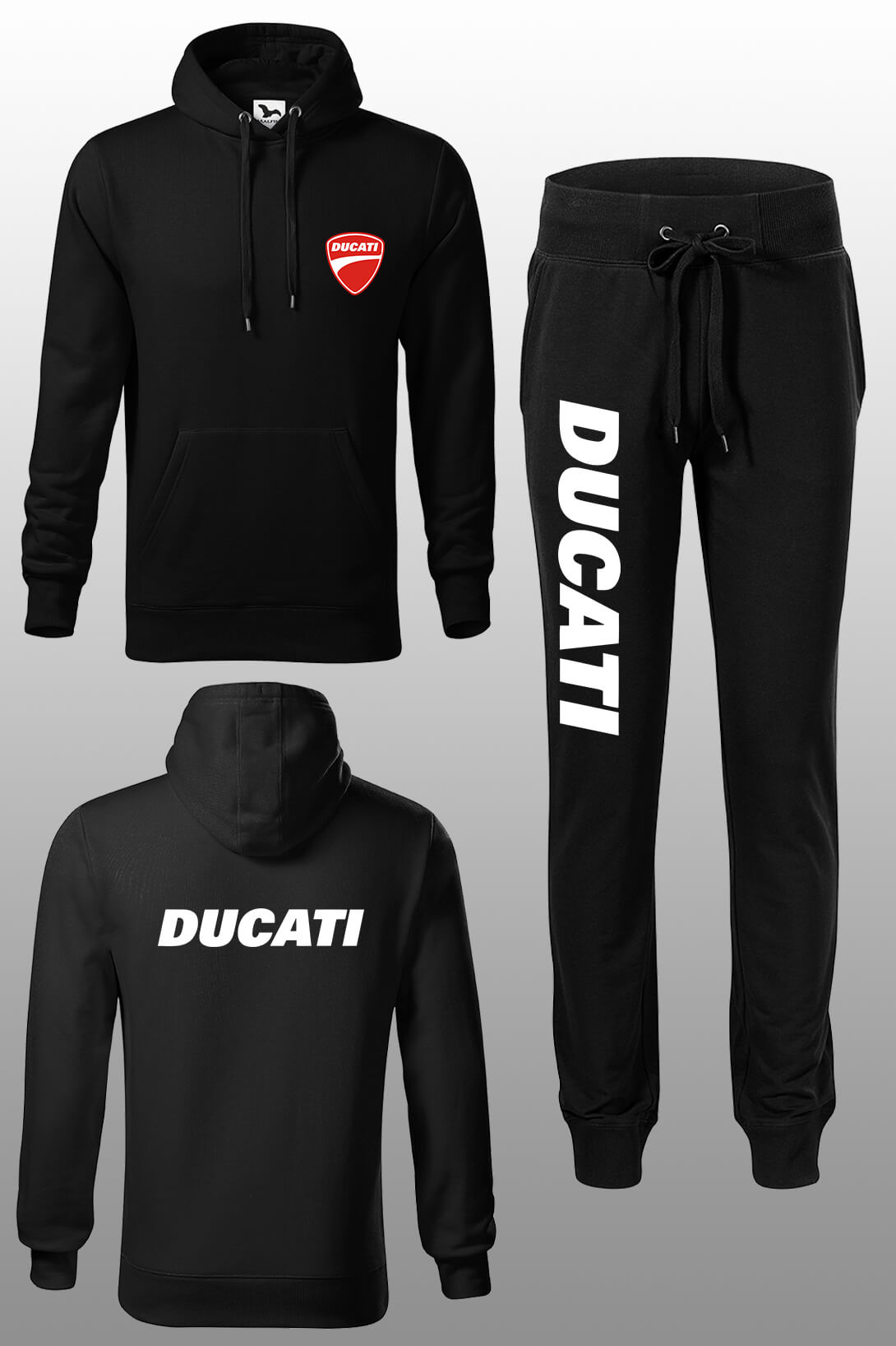 Tepláková souprava s dlouhým rukávem Ducati Tepláky velikost: XL, Mikina velikost: L