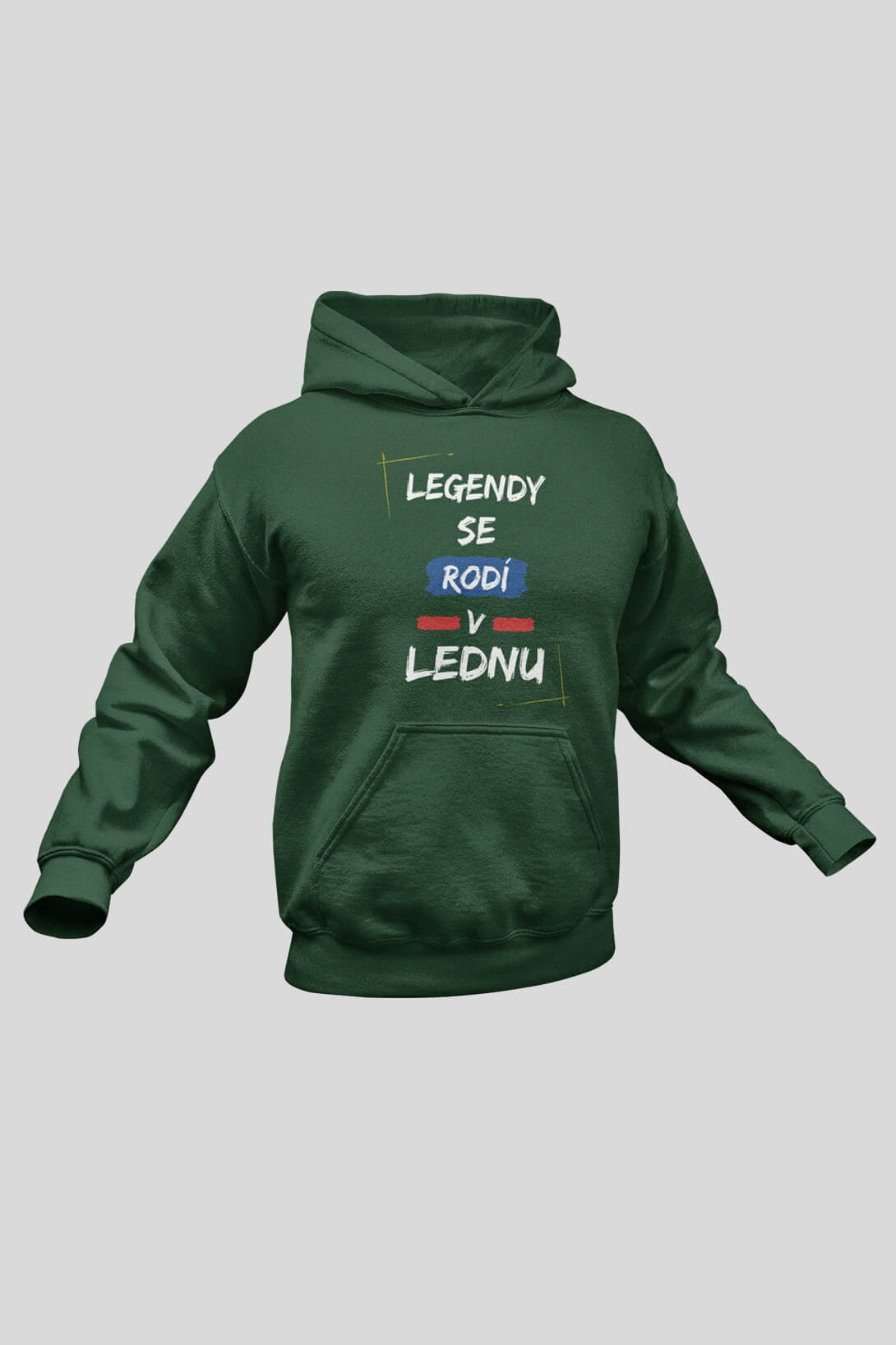Pánská mikina Legendy se rodí v lednu Barva: Láhvově zelená, Velikost: S