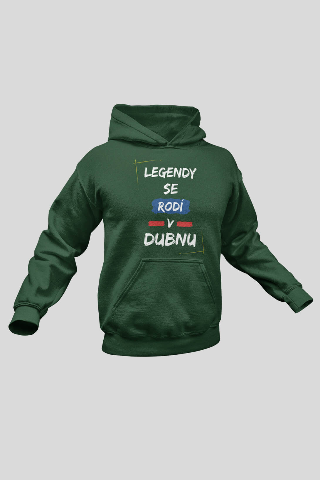 Pánská mikina Legendy se rodí v dubnu Barva: Láhvově zelená, Velikost: XL