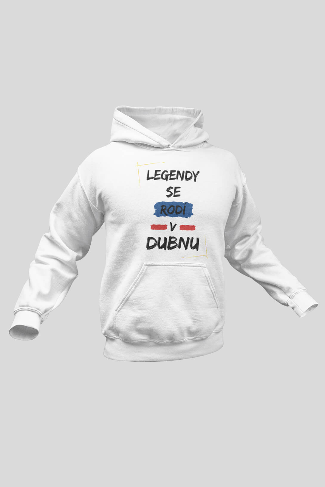 Pánská mikina Legendy se rodí v dubnu Barva: Bíla, Velikost: L