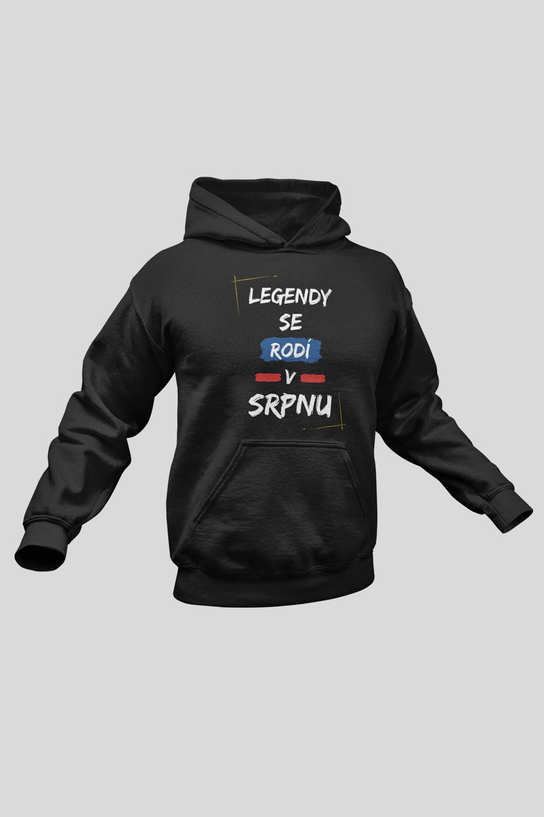 Pánská mikina Legendy se rodí v srpnu Barva: Černá, Velikost: 2XL