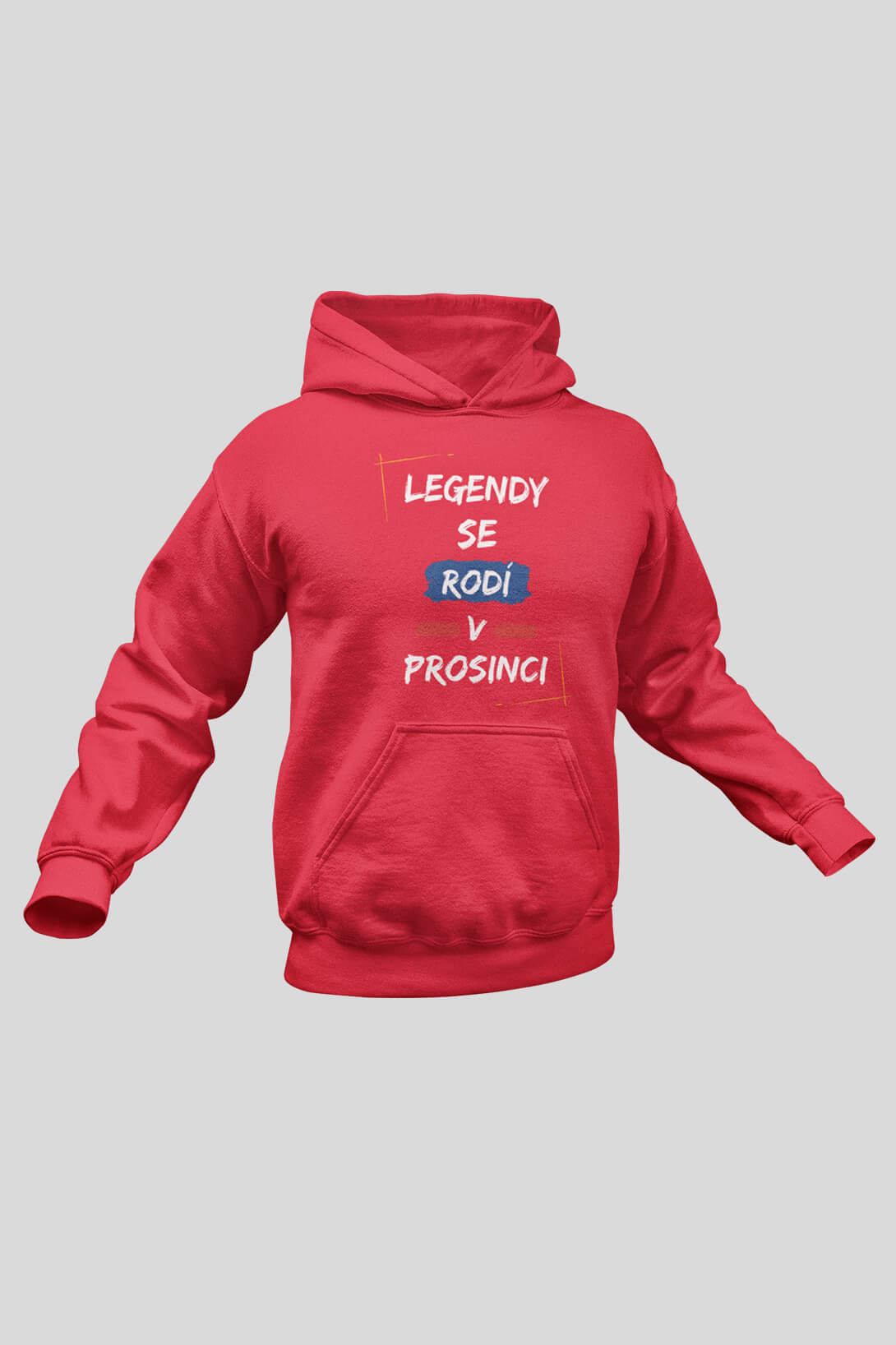 Pánská mikina Legendy se rodí v prosinci Barva: Červená, Velikost: L