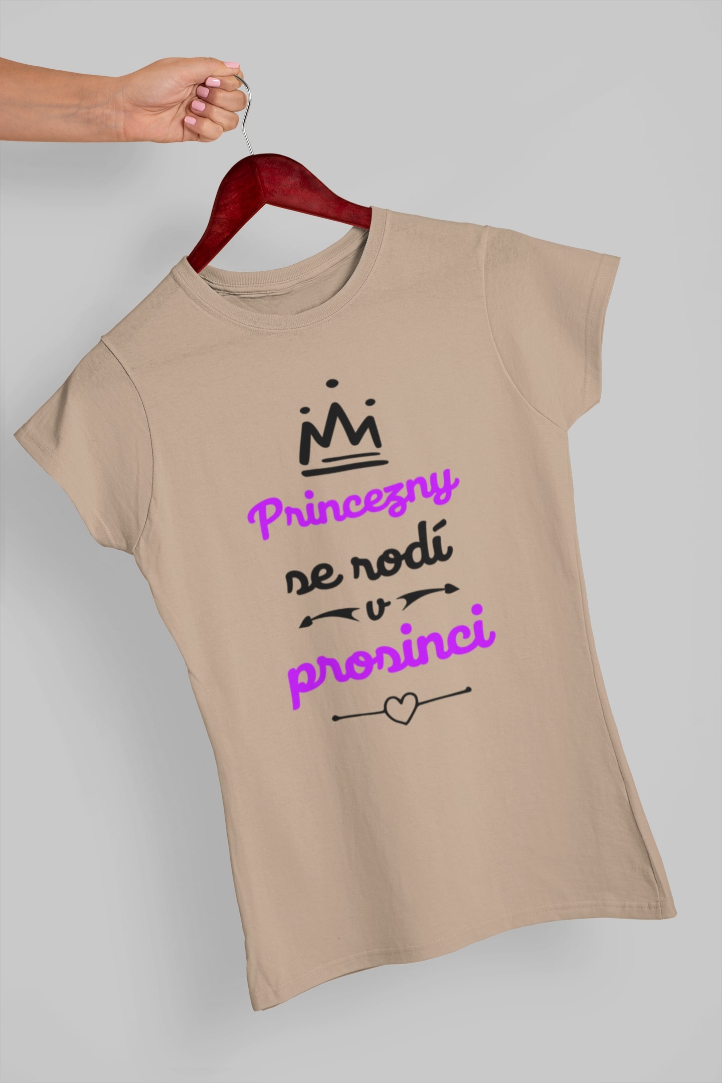 Dámské tričko Prosinec Barva: Písková, Velikost: 2XL